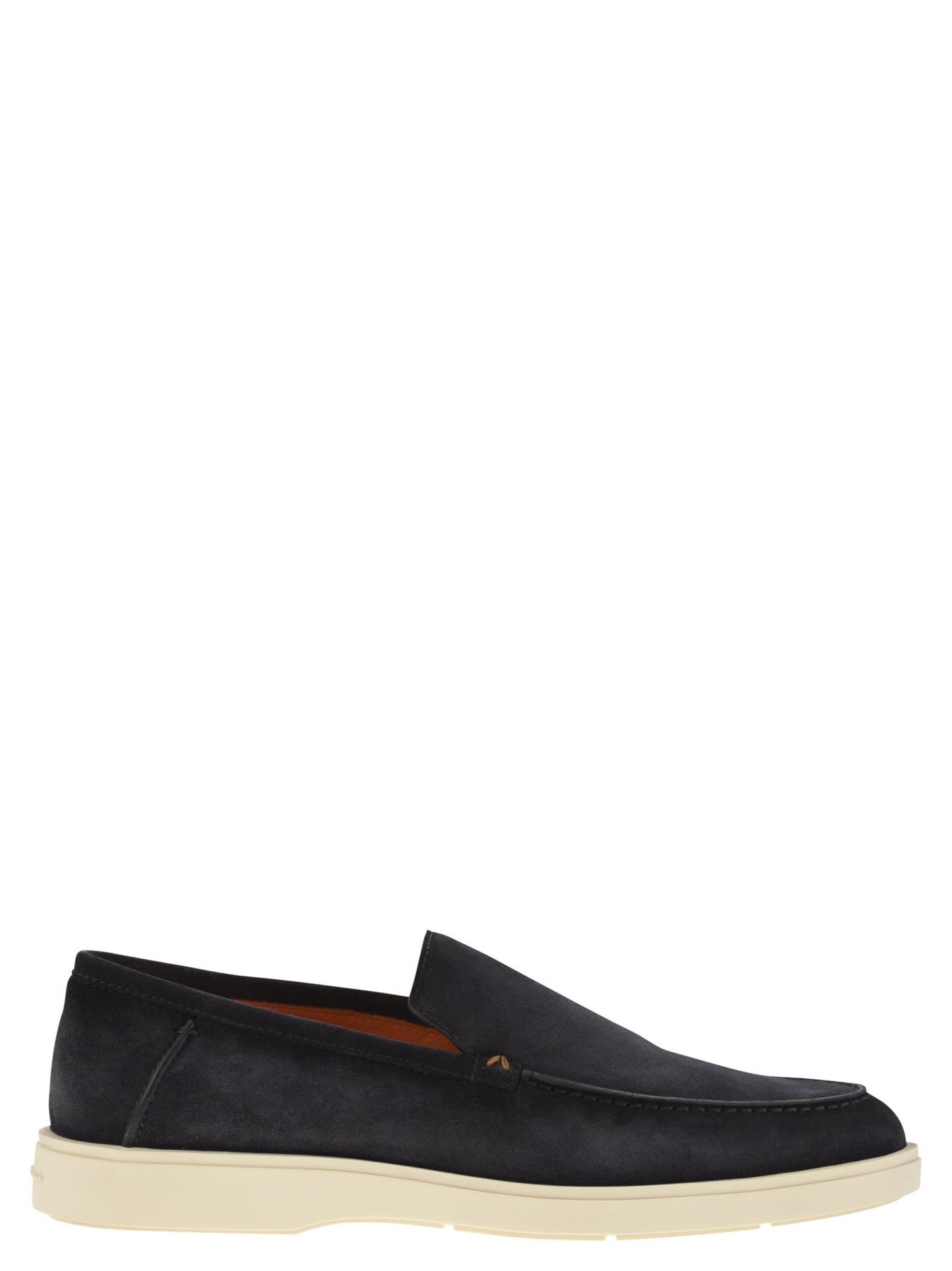 Santoni Men Suede Moccasin SANTONI