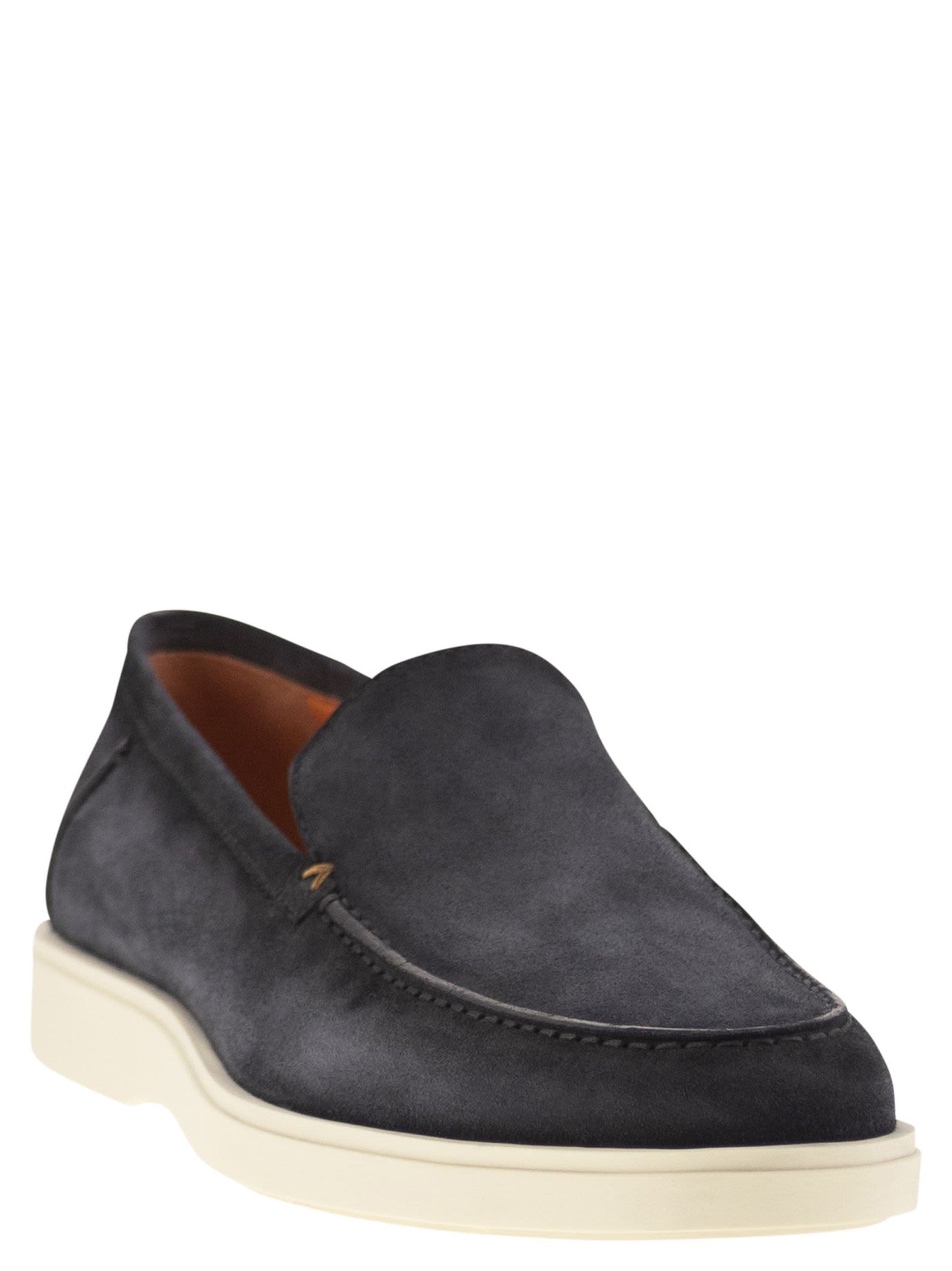 Santoni Men Suede Moccasin SANTONI