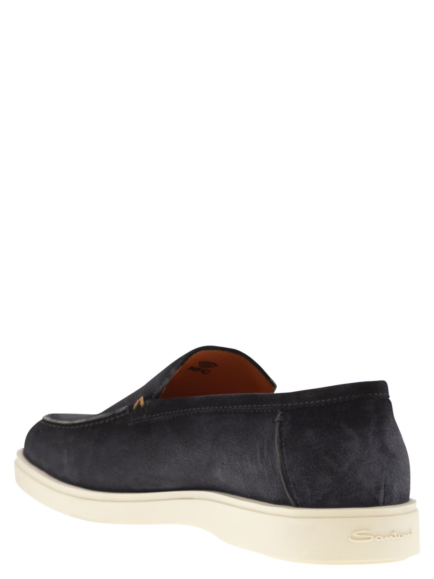 Santoni Men Suede Moccasin SANTONI