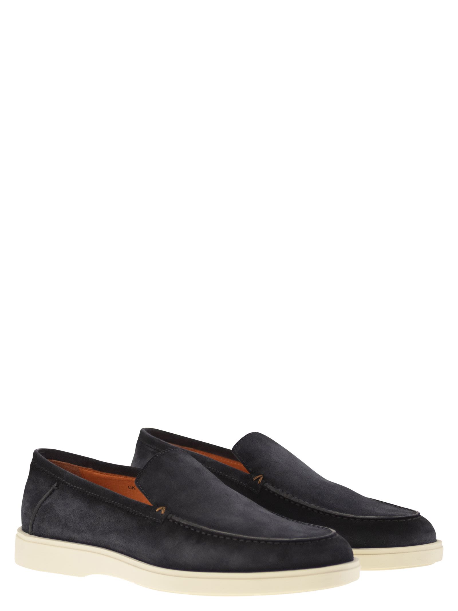 Santoni Men Suede Moccasin SANTONI