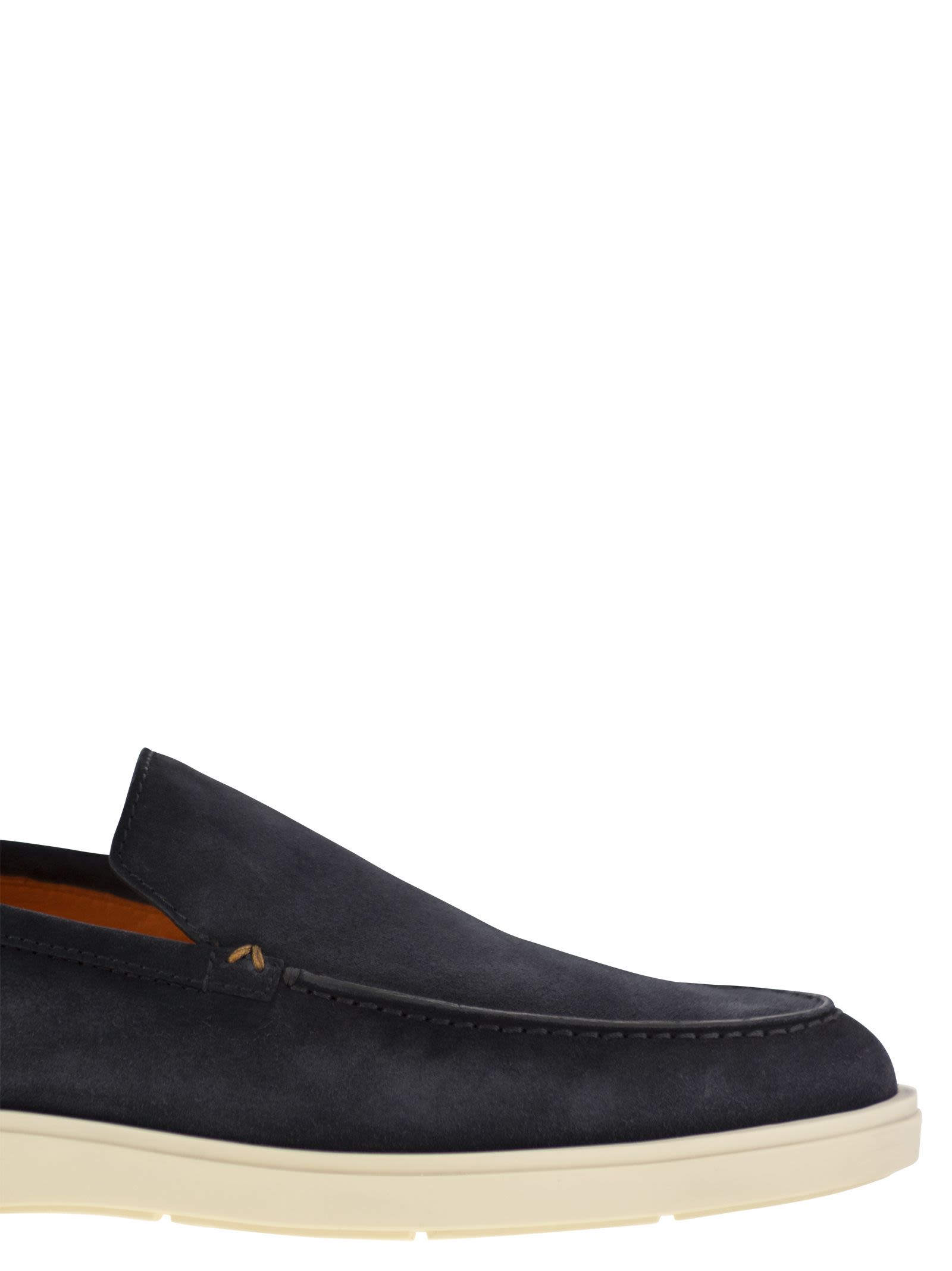 Santoni Men Suede Moccasin SANTONI