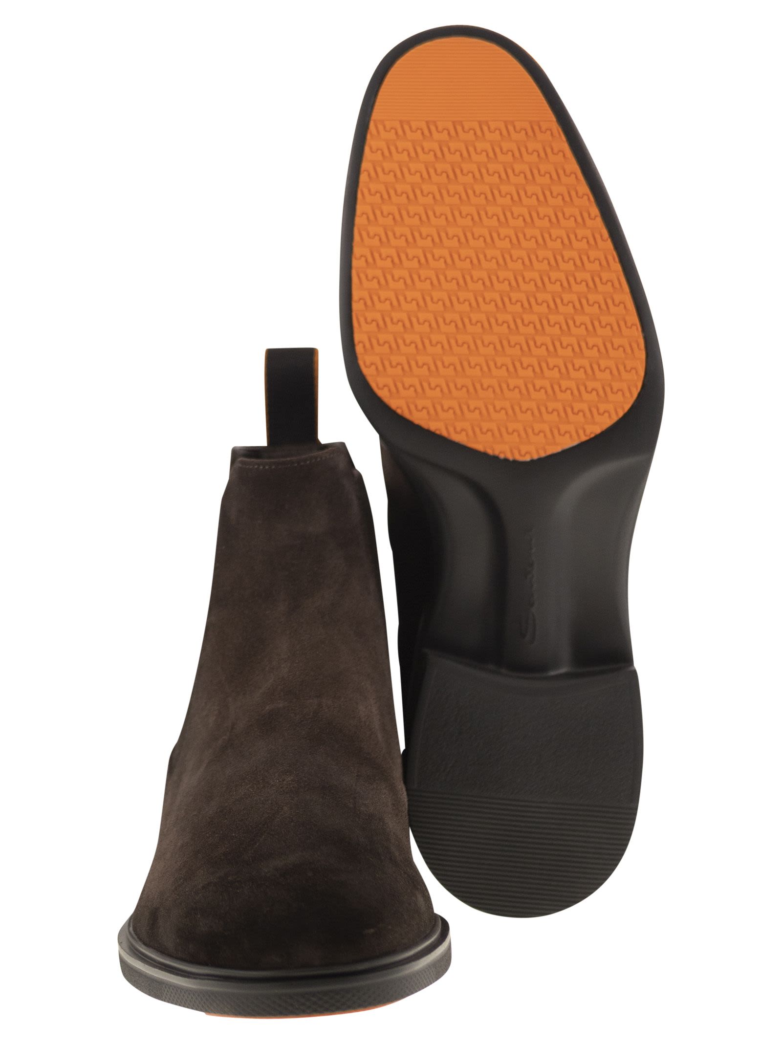 Santoni Men Easy Suede Ankle Boot SANTONI