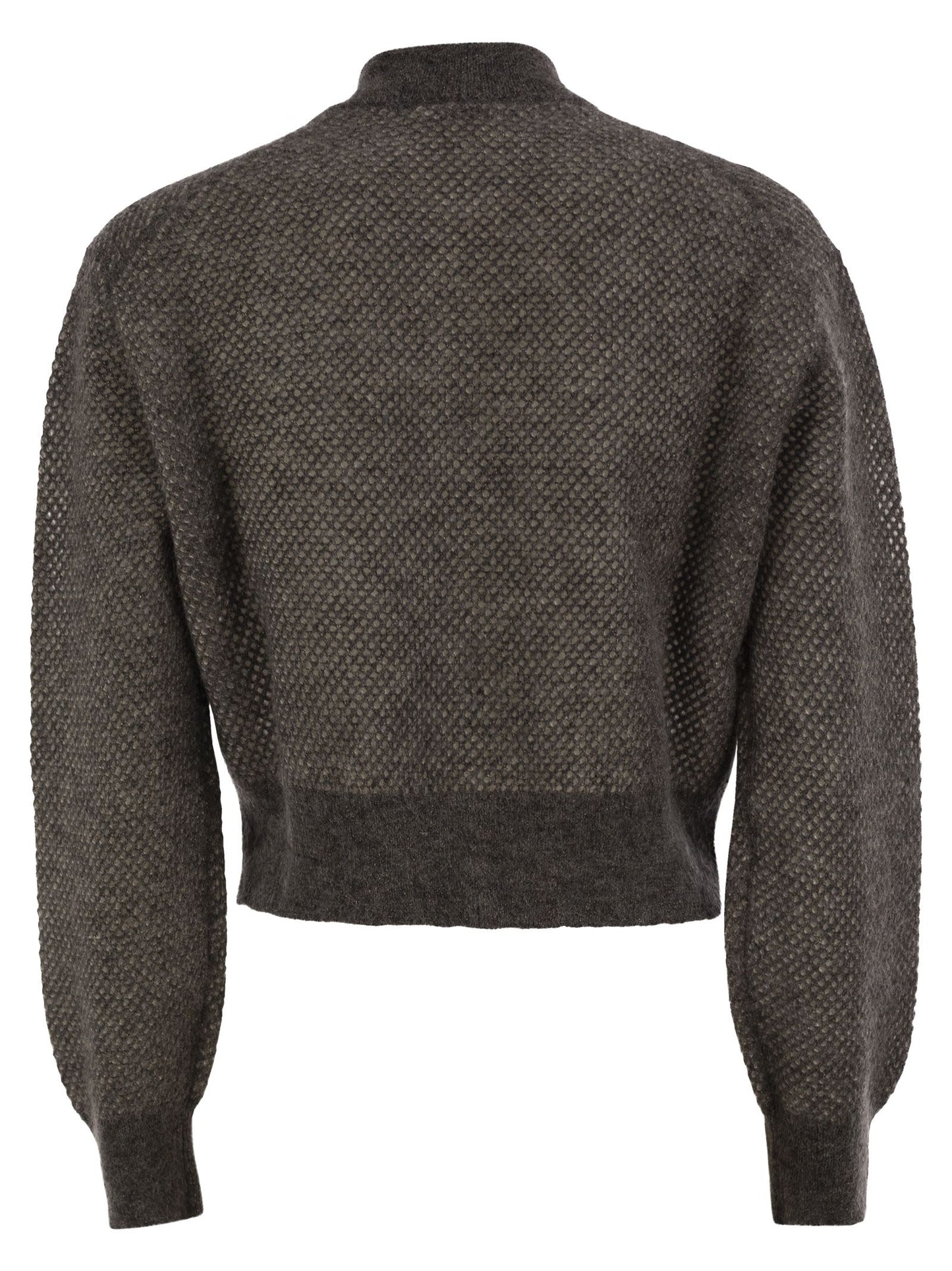 Brunello Cucinelli Women Openwork Mohair Cardigan With Shimmering Yarn BRUNELLO CUCINELLI