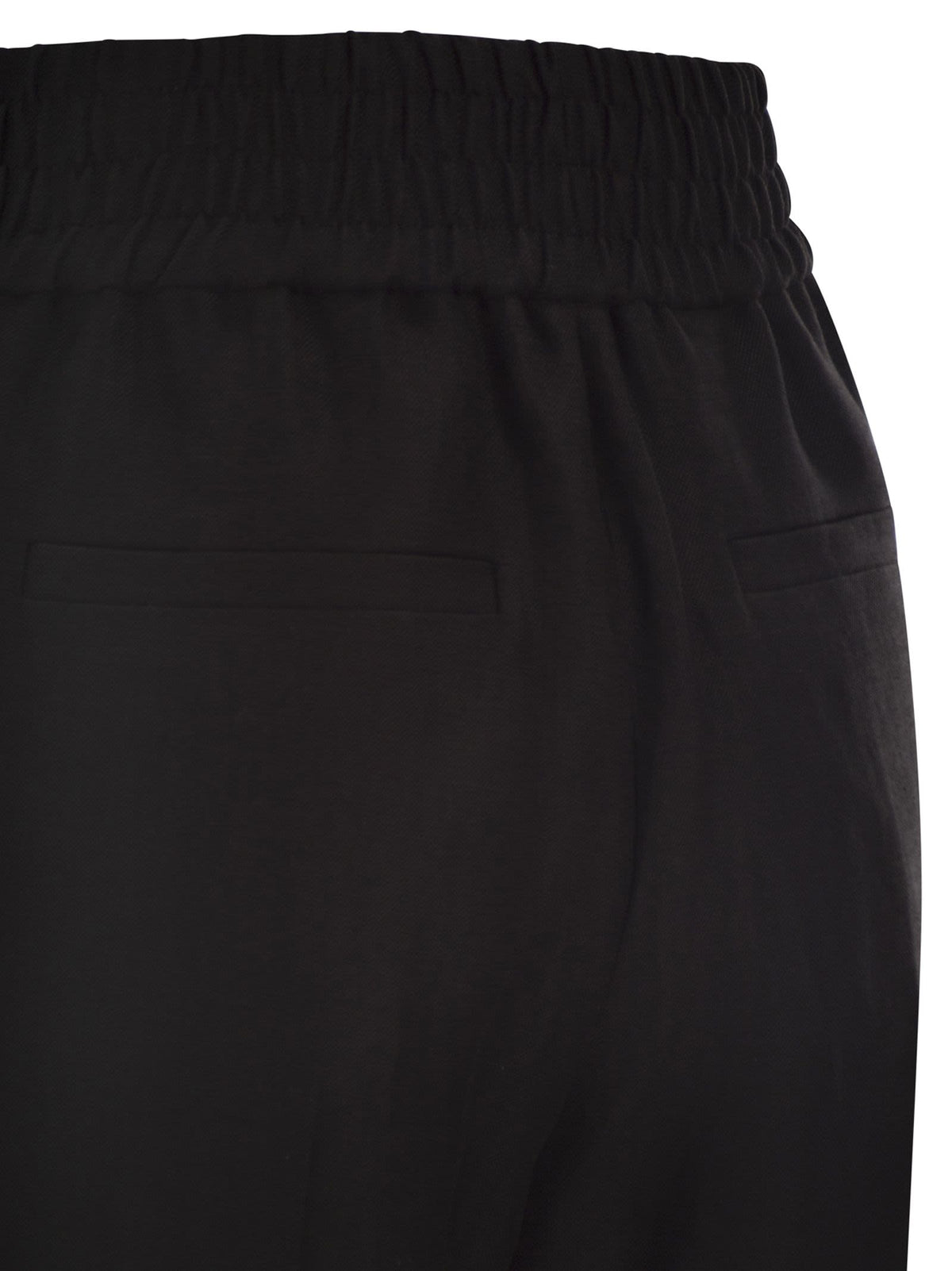 Brunello Cucinelli Women Baggy Pull-Up Trousers In Viscose And Linen Fluid Twill BRUNELLO CUCINELLI