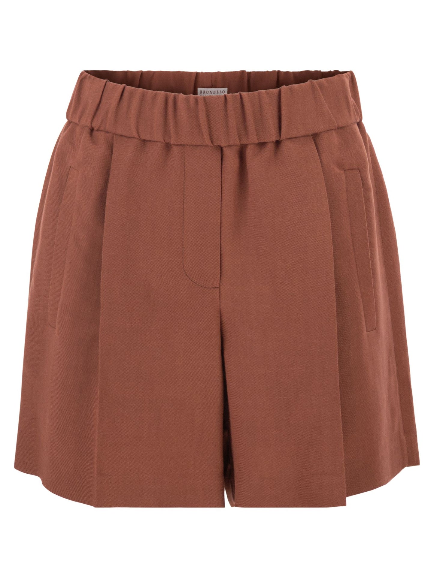 Brunello Cucinelli Women Baggy Shorts In Fluid Viscose And Linen Twill BRUNELLO CUCINELLI