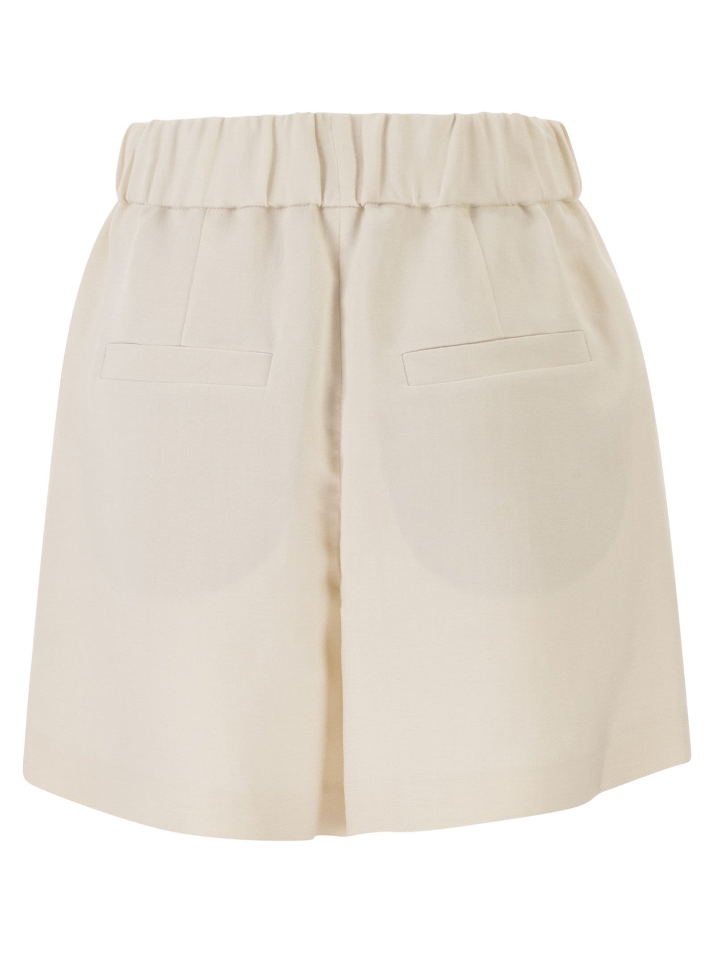 Brunello Cucinelli Women Baggy Shorts In Fluid Viscose And Linen Twill BRUNELLO CUCINELLI