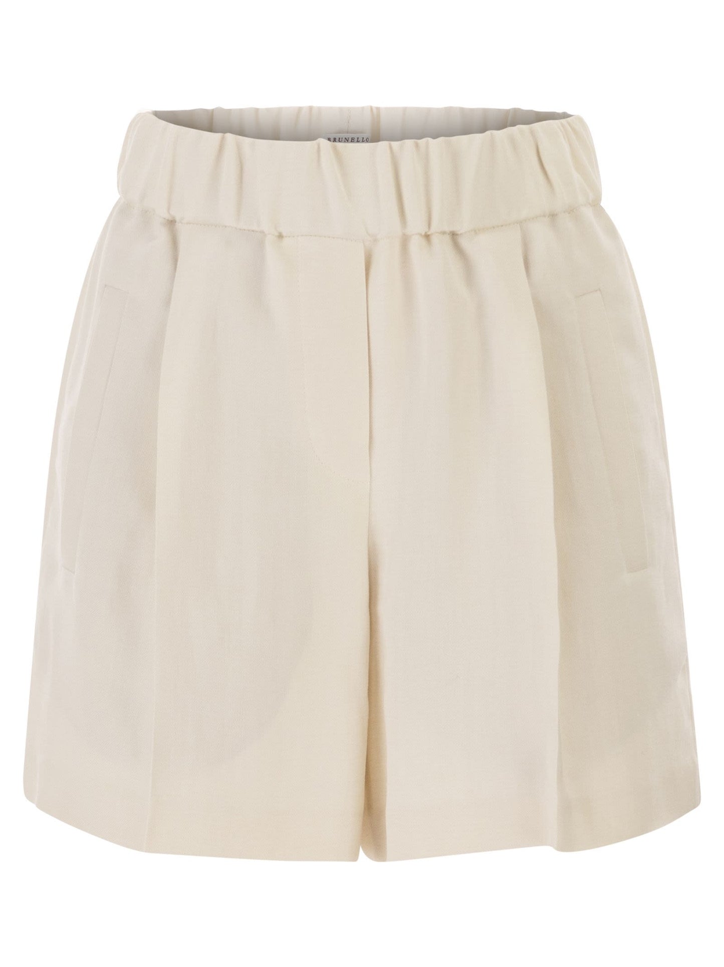 Brunello Cucinelli Women Baggy Shorts In Fluid Viscose And Linen Twill BRUNELLO CUCINELLI