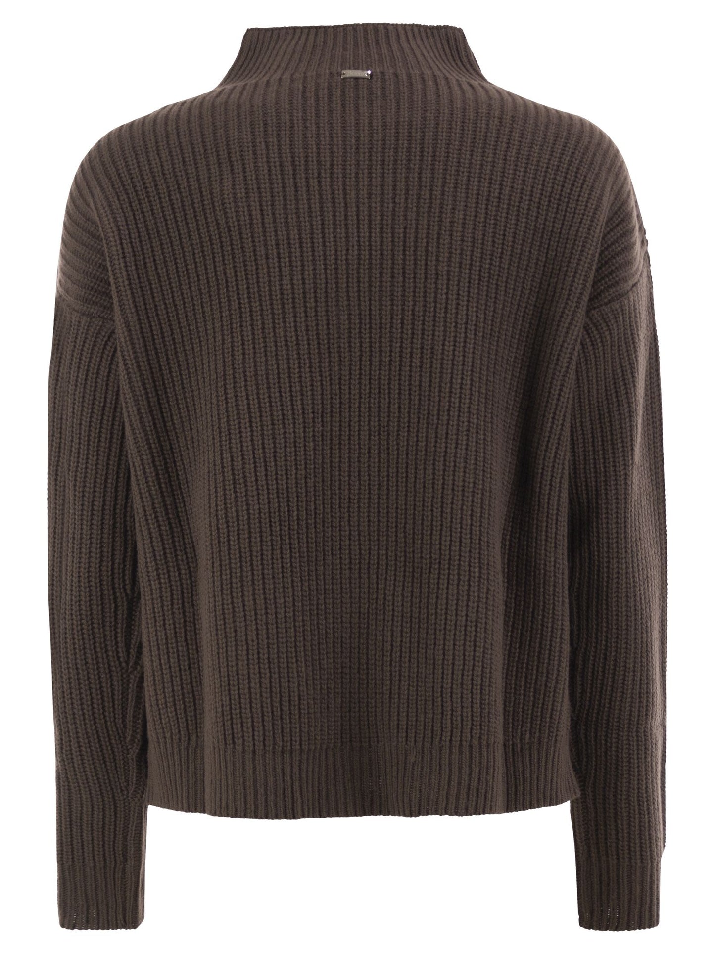 Herno Women Pure Wool Jumper With Textured Knit And High Neck HERNO