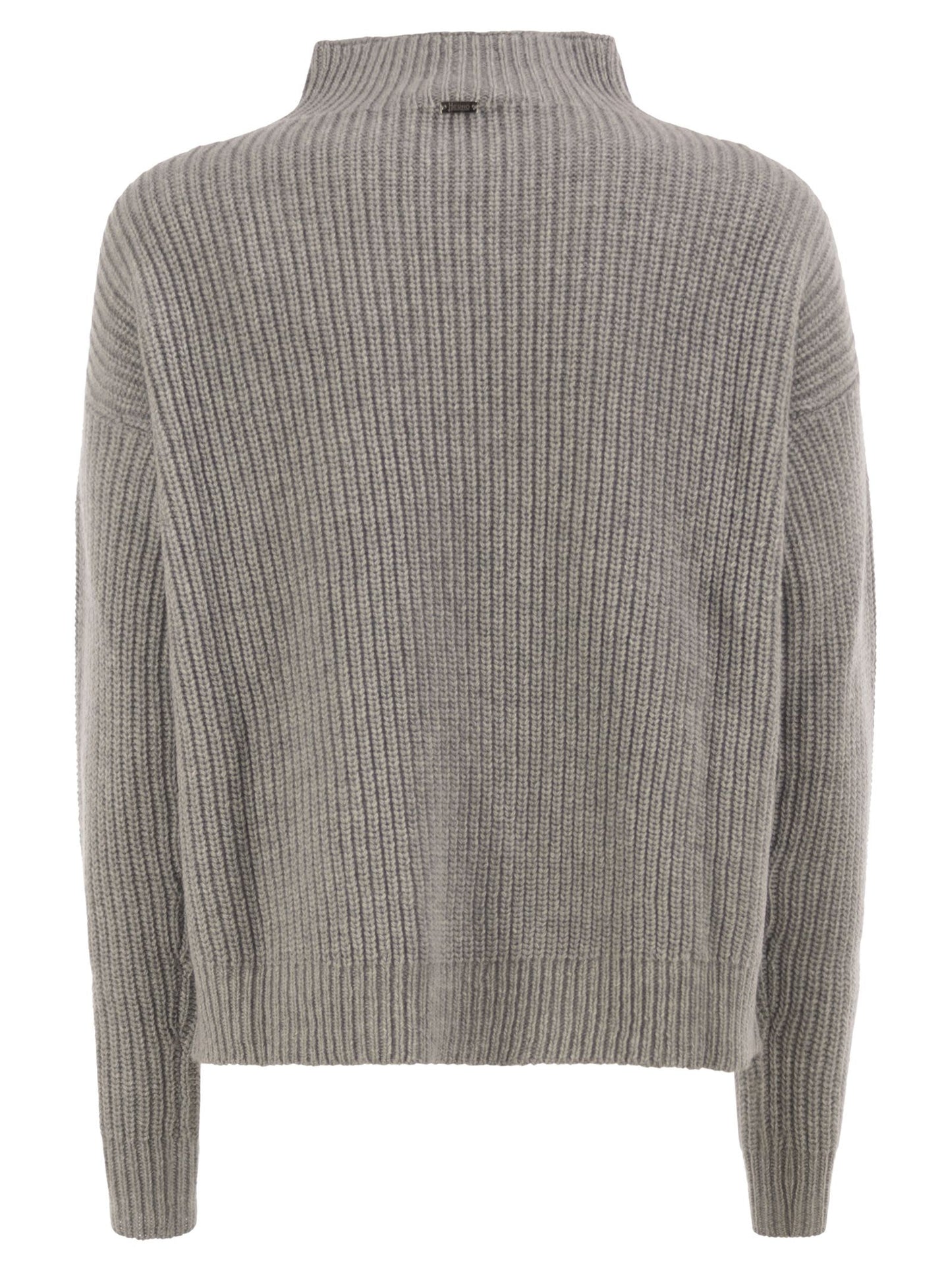Herno Women Pure Wool Jumper With Textured Knit And High Neck HERNO