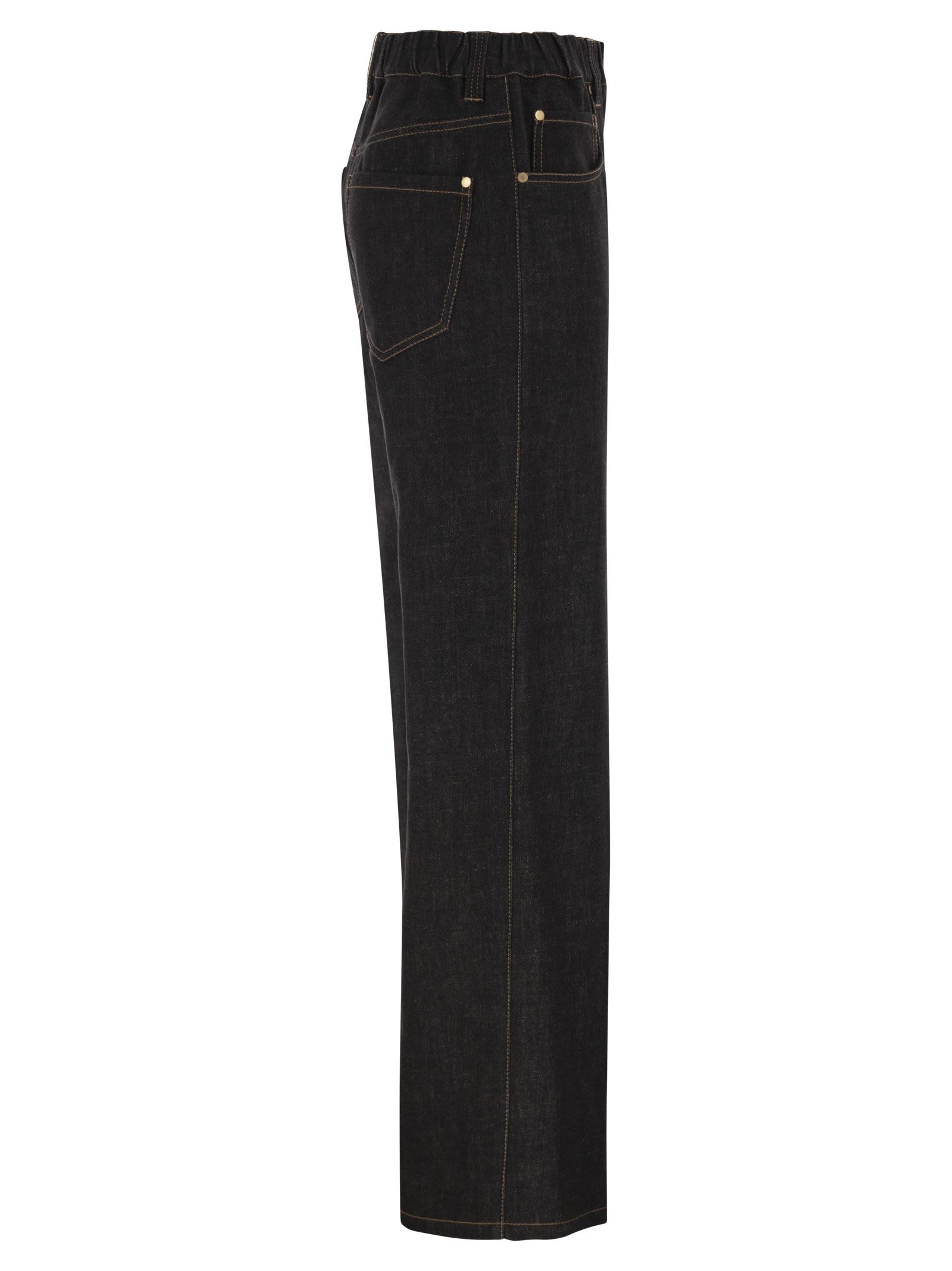 Brunello Cucinelli Women Wide-Leg Cotton Denim Jeans BRUNELLO CUCINELLI
