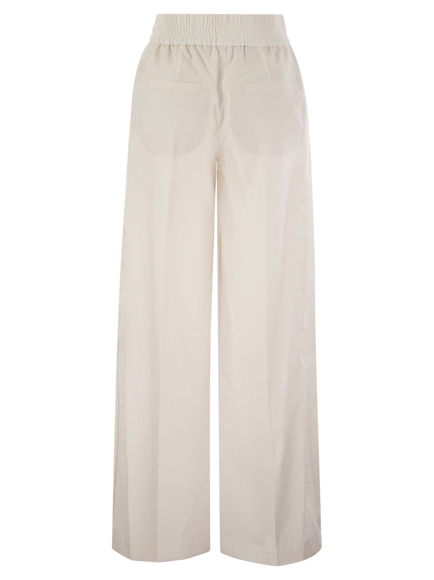 Brunello Cucinelli Women Loose Fit Cotton Trousers BRUNELLO CUCINELLI