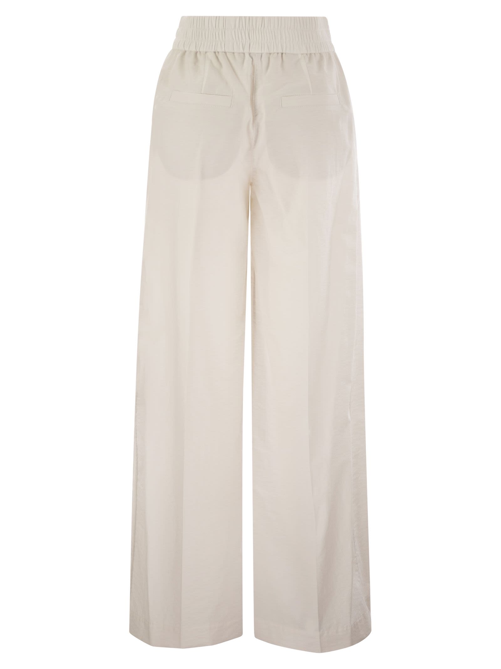 Brunello Cucinelli Women Loose Fit Cotton Trousers BRUNELLO CUCINELLI