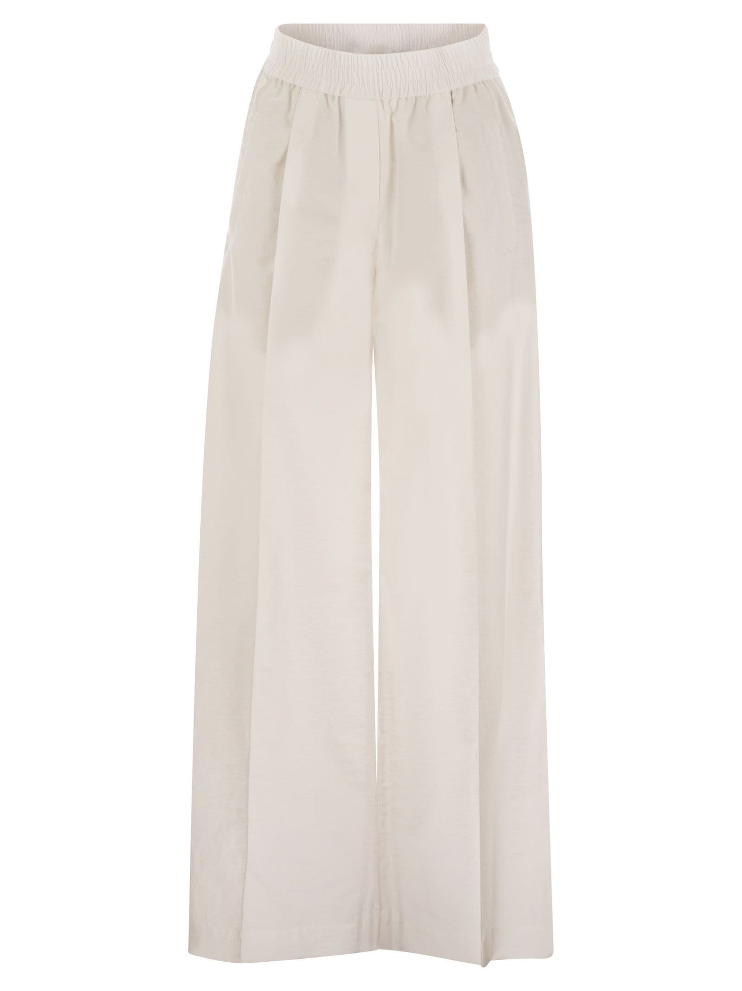 Brunello Cucinelli Women Loose Fit Cotton Trousers BRUNELLO CUCINELLI