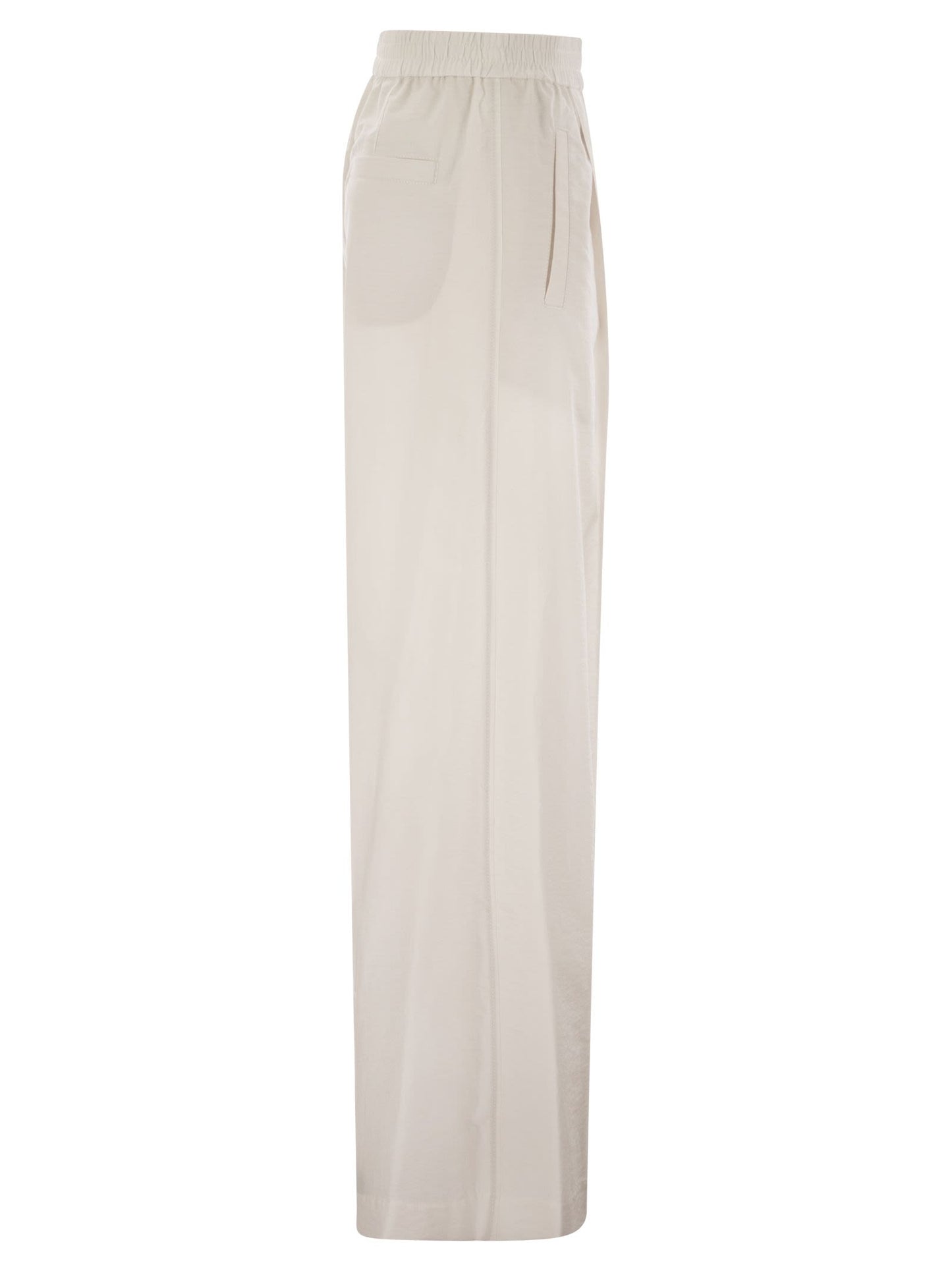 Brunello Cucinelli Women Loose Fit Cotton Trousers BRUNELLO CUCINELLI