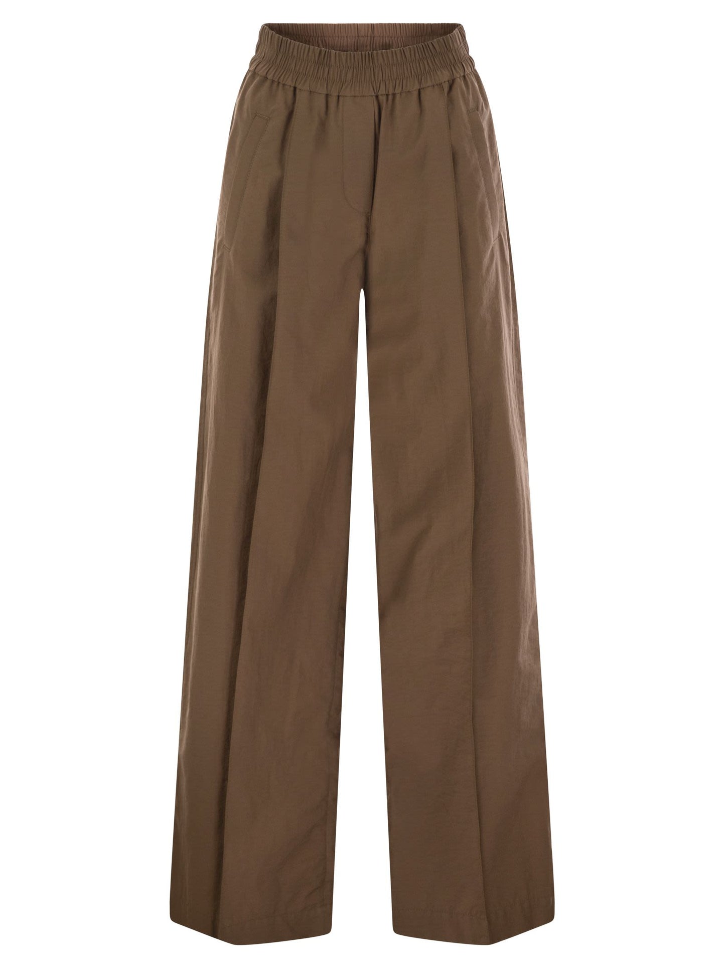 Brunello Cucinelli Women Loose Fit Cotton Trousers BRUNELLO CUCINELLI