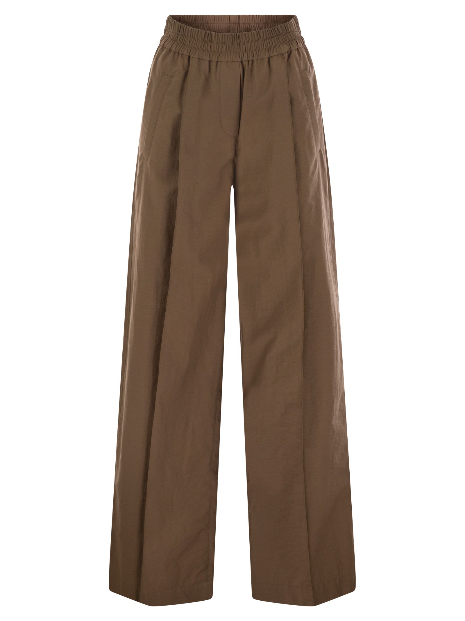 Brunello Cucinelli Women Loose Fit Cotton Trousers BRUNELLO CUCINELLI