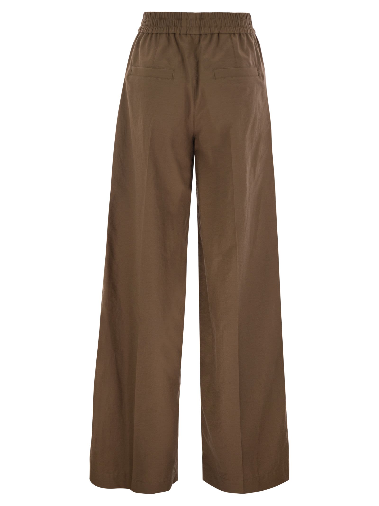 Brunello Cucinelli Women Loose Fit Cotton Trousers BRUNELLO CUCINELLI