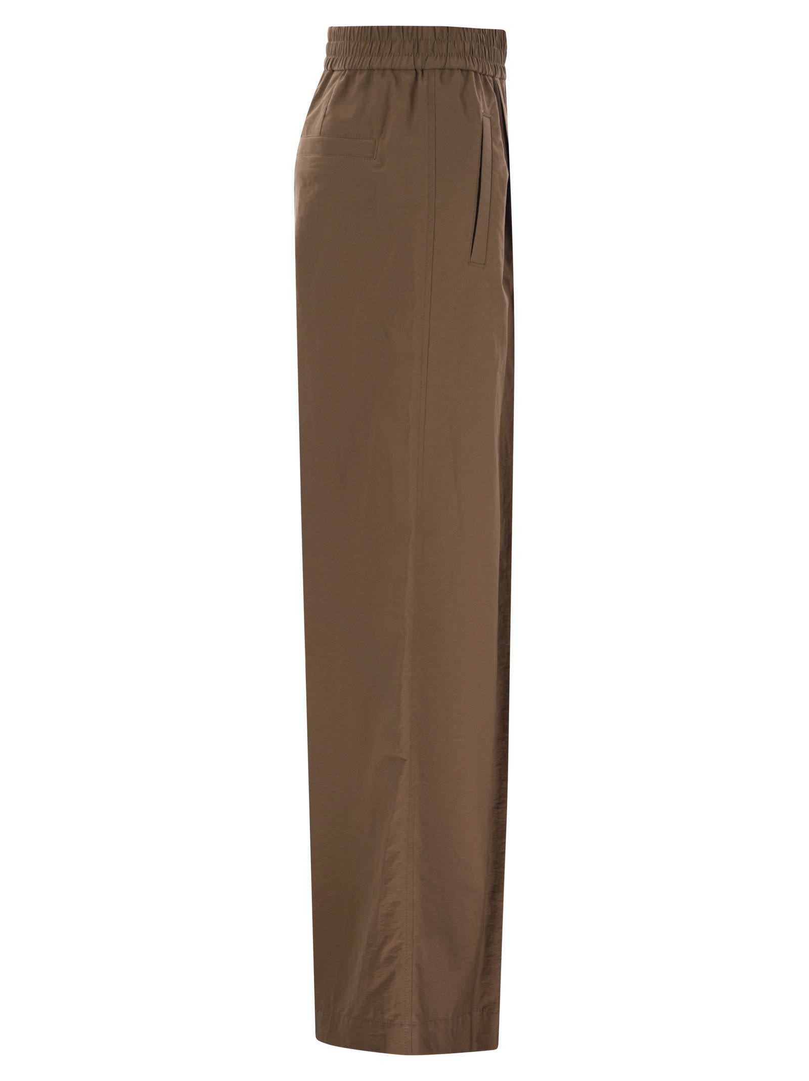 Brunello Cucinelli Women Loose Fit Cotton Trousers BRUNELLO CUCINELLI