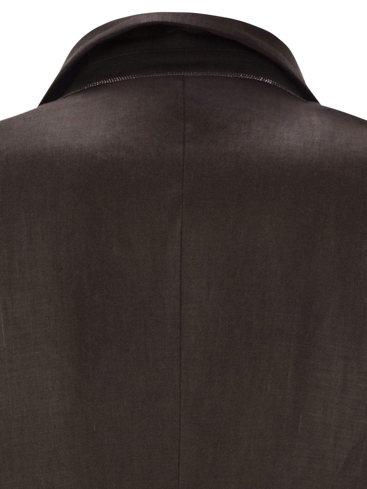 Brunello Cucinelli Women Shiny Linen Twill Jacket With Necklace BRUNELLO CUCINELLI