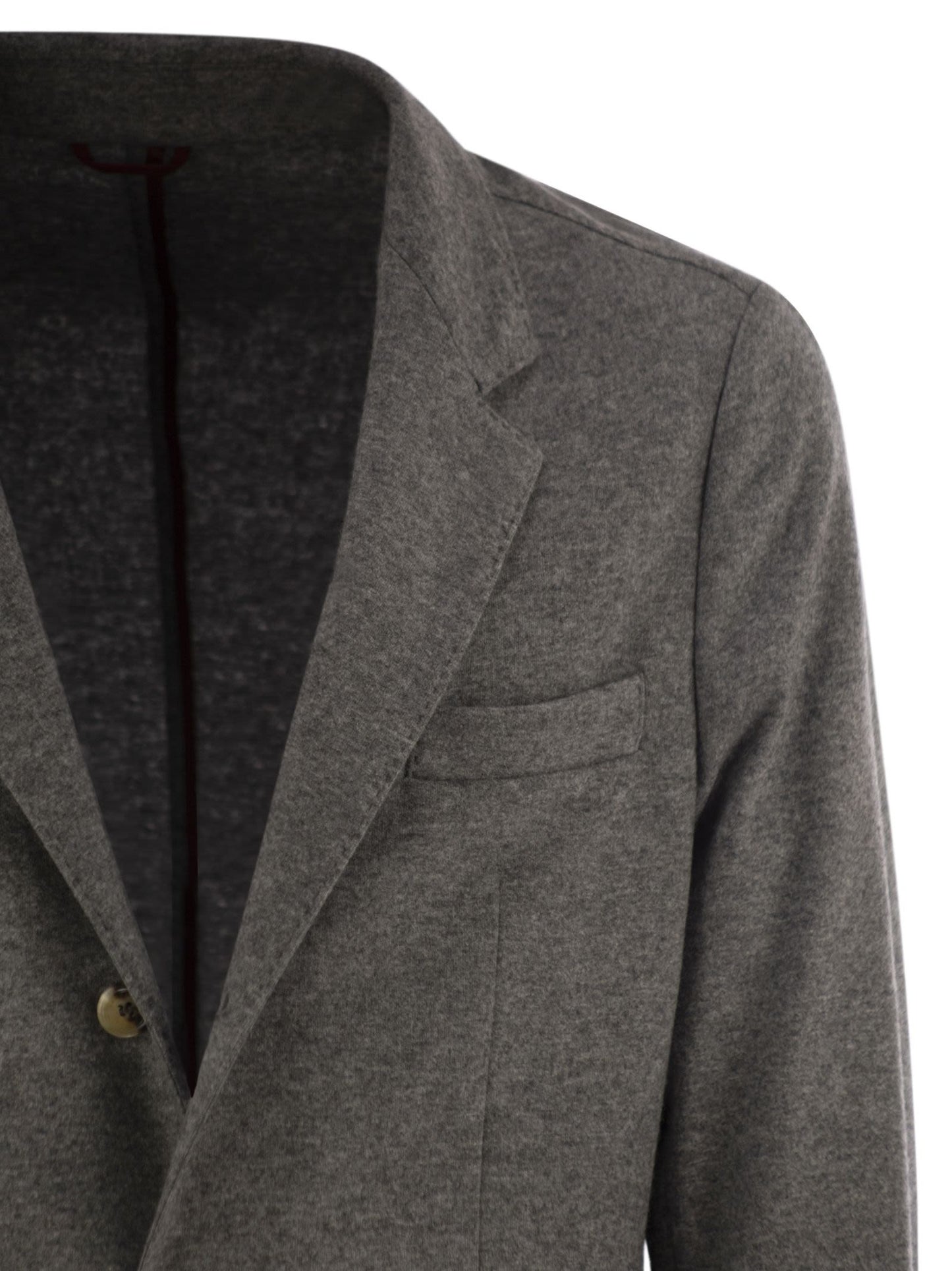 Brunello Cucinelli Men Cashmere Jersey Blazer With Patch Pockets BRUNELLO CUCINELLI