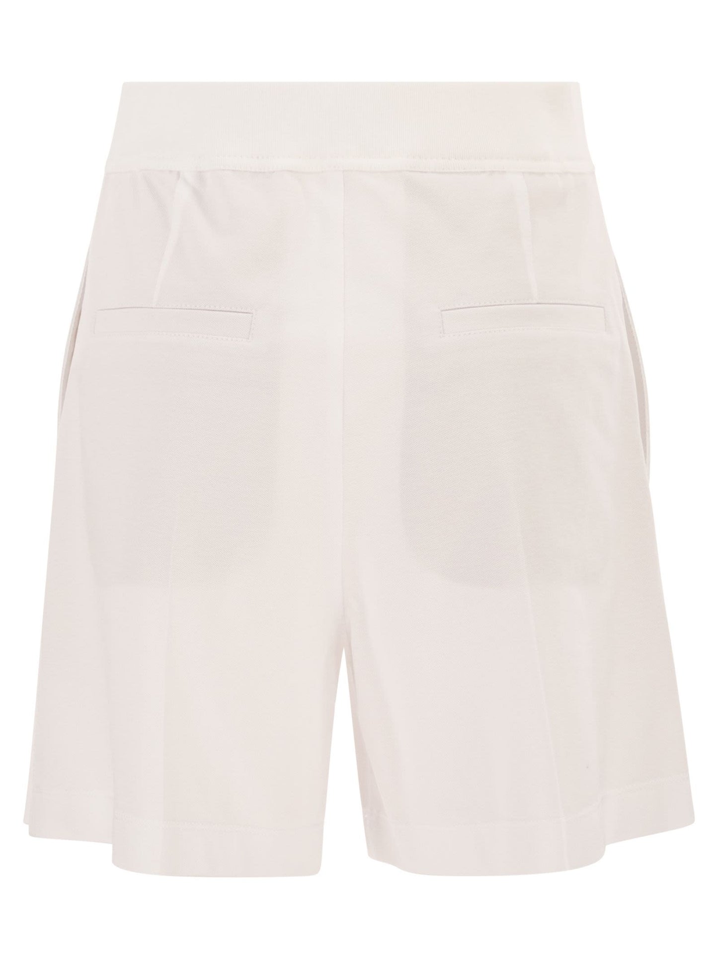 Brunello Cucinelli Women Active Shorts In Stretch Cotton Piqué With Logo BRUNELLO CUCINELLI