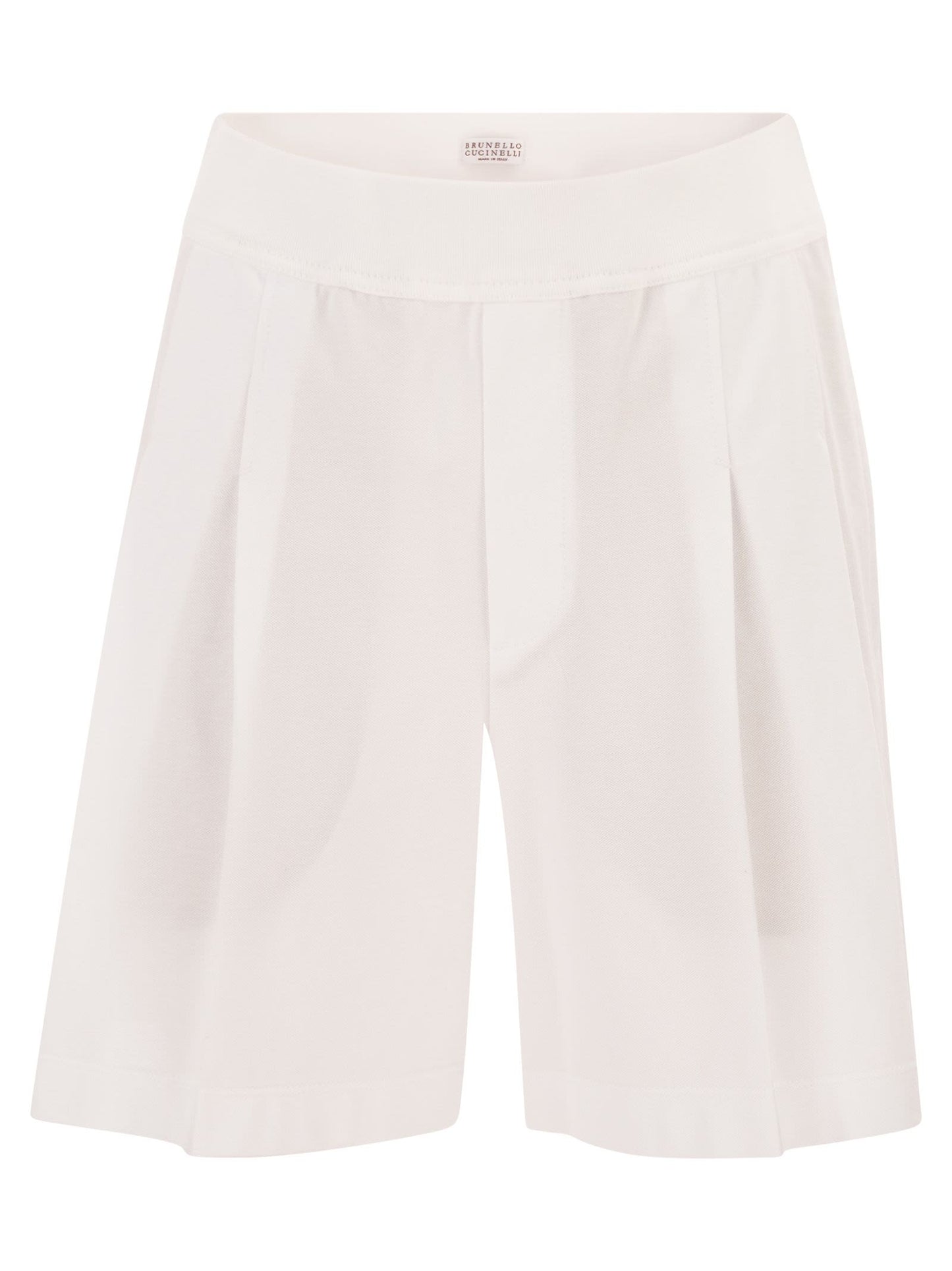 Brunello Cucinelli Women Active Shorts In Stretch Cotton Piqué With Logo BRUNELLO CUCINELLI