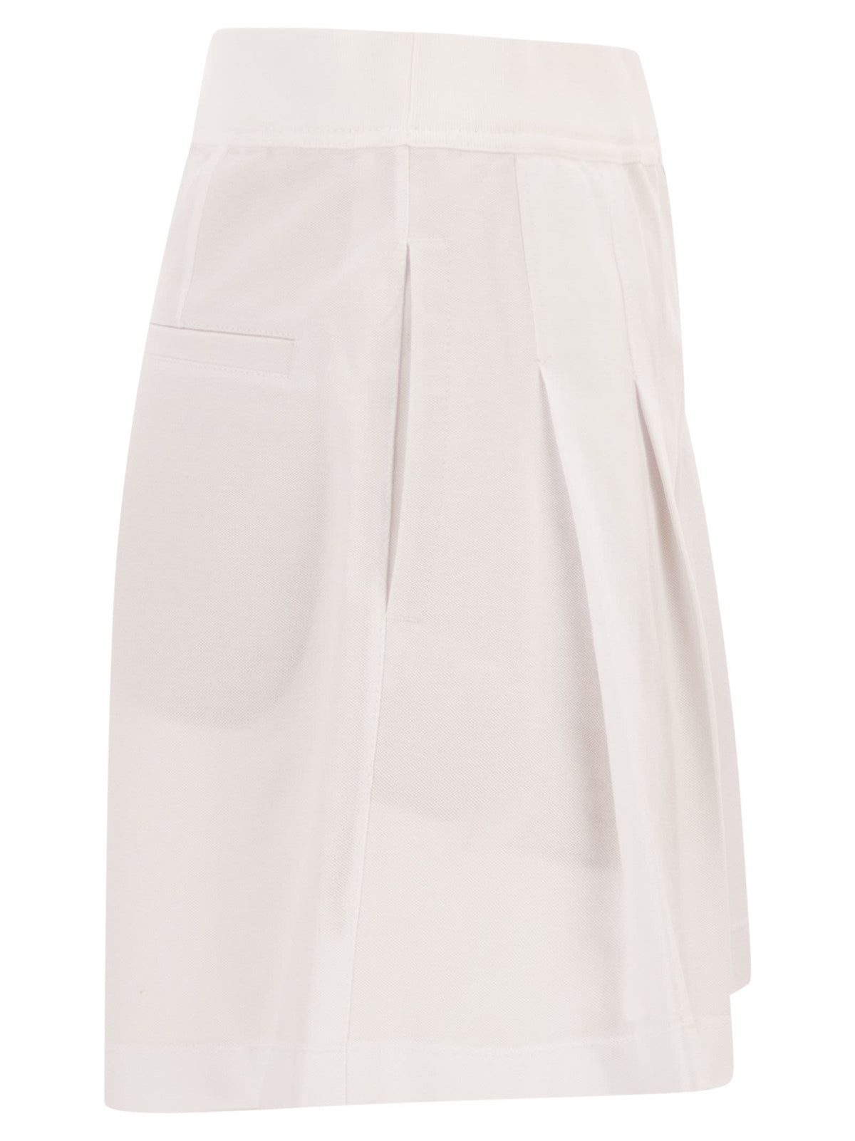 Brunello Cucinelli Women Active Shorts In Stretch Cotton Piqué With Logo BRUNELLO CUCINELLI