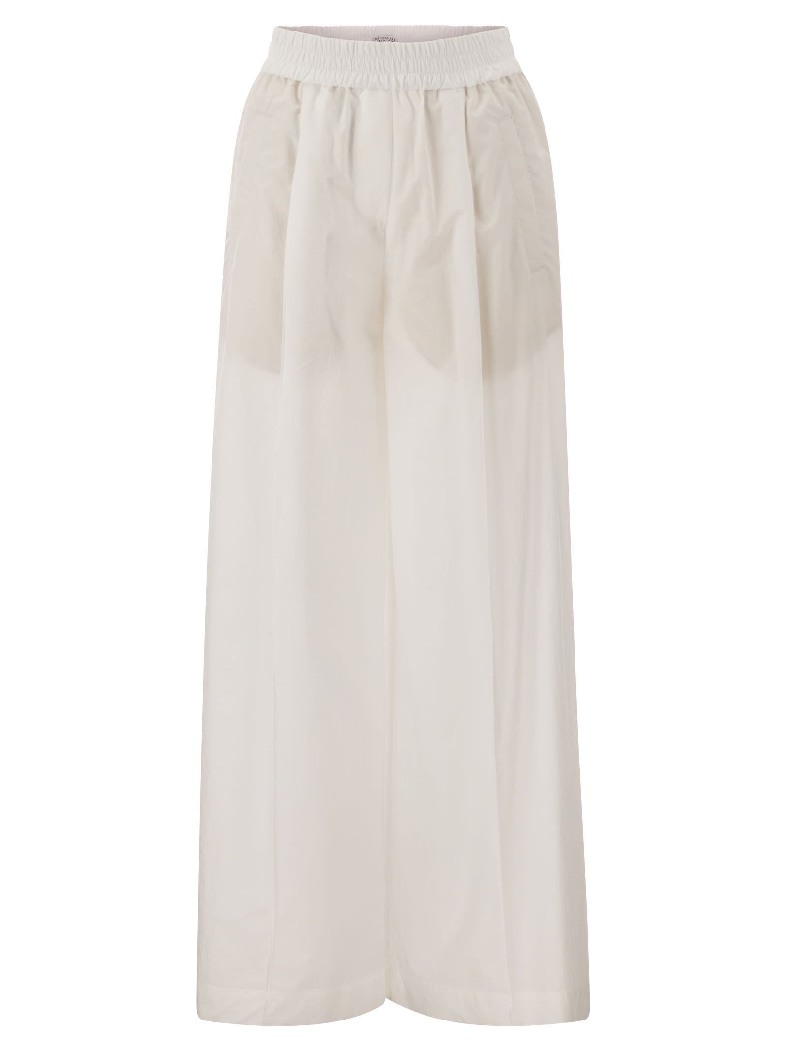 Brunello Cucinelli Women Relaxed Light Cotton Trousers BRUNELLO CUCINELLI
