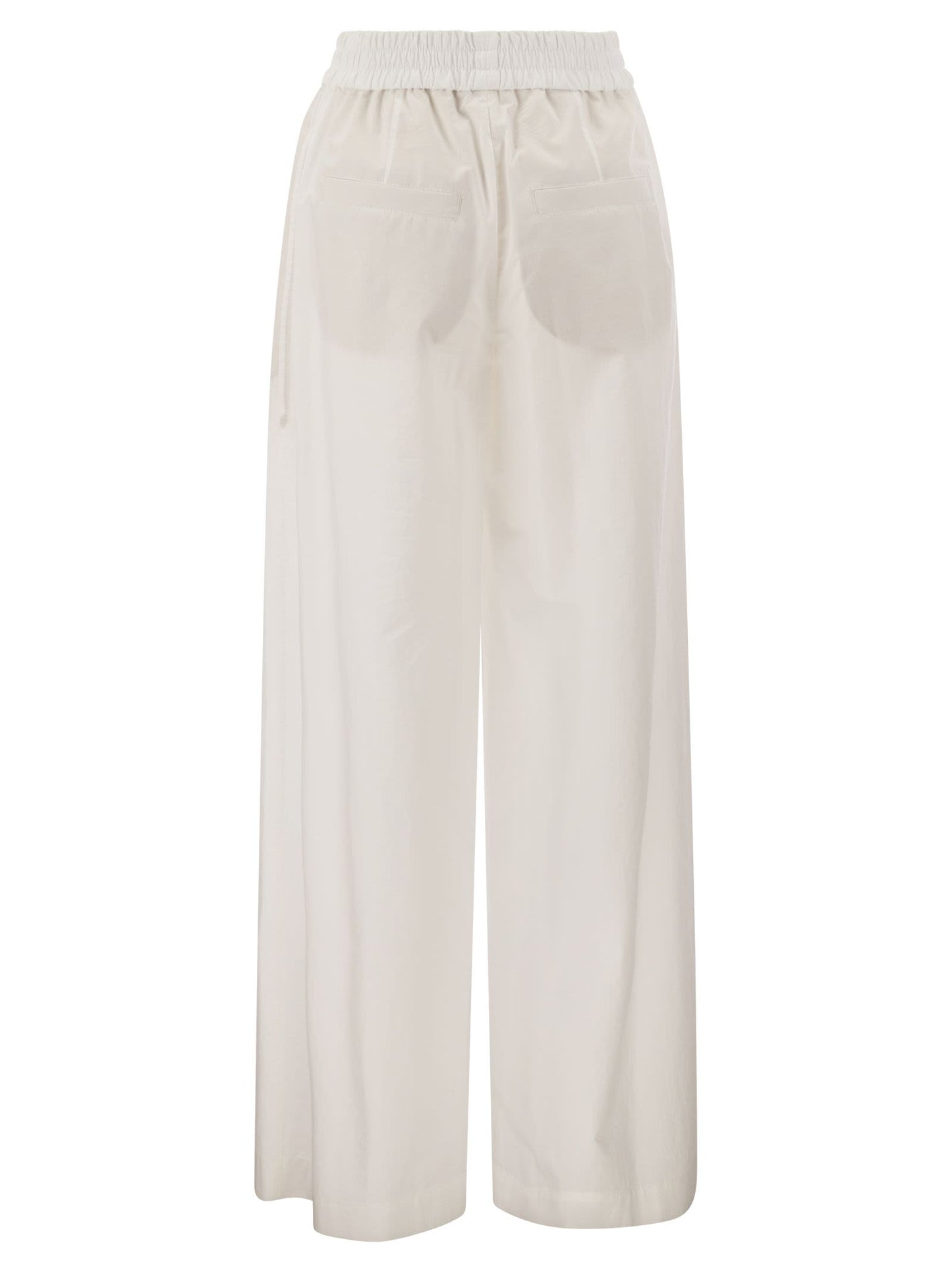 Brunello Cucinelli Women Relaxed Light Cotton Trousers BRUNELLO CUCINELLI
