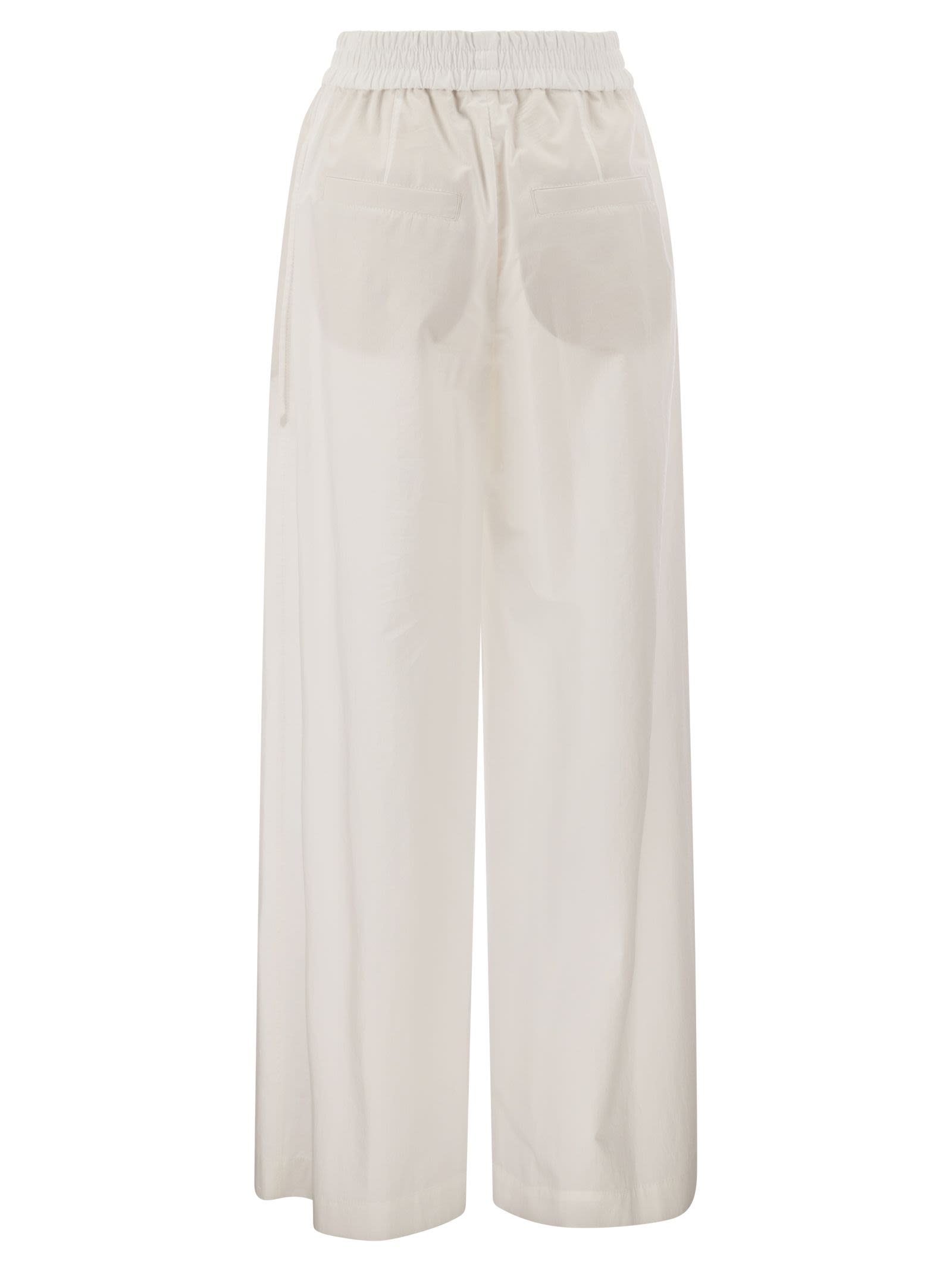 Brunello Cucinelli Women Relaxed Light Cotton Trousers BRUNELLO CUCINELLI