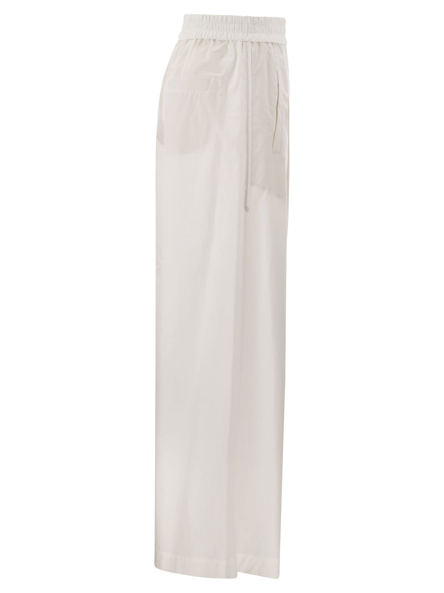 Brunello Cucinelli Women Relaxed Light Cotton Trousers BRUNELLO CUCINELLI