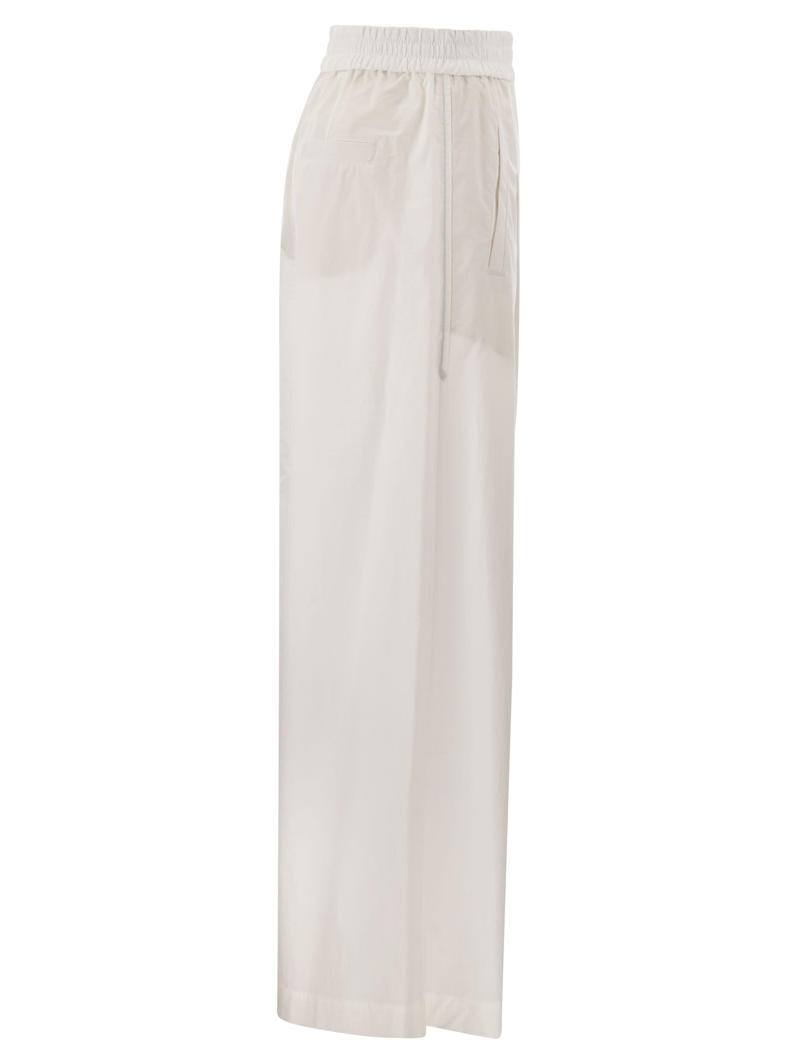 Brunello Cucinelli Women Relaxed Light Cotton Trousers BRUNELLO CUCINELLI