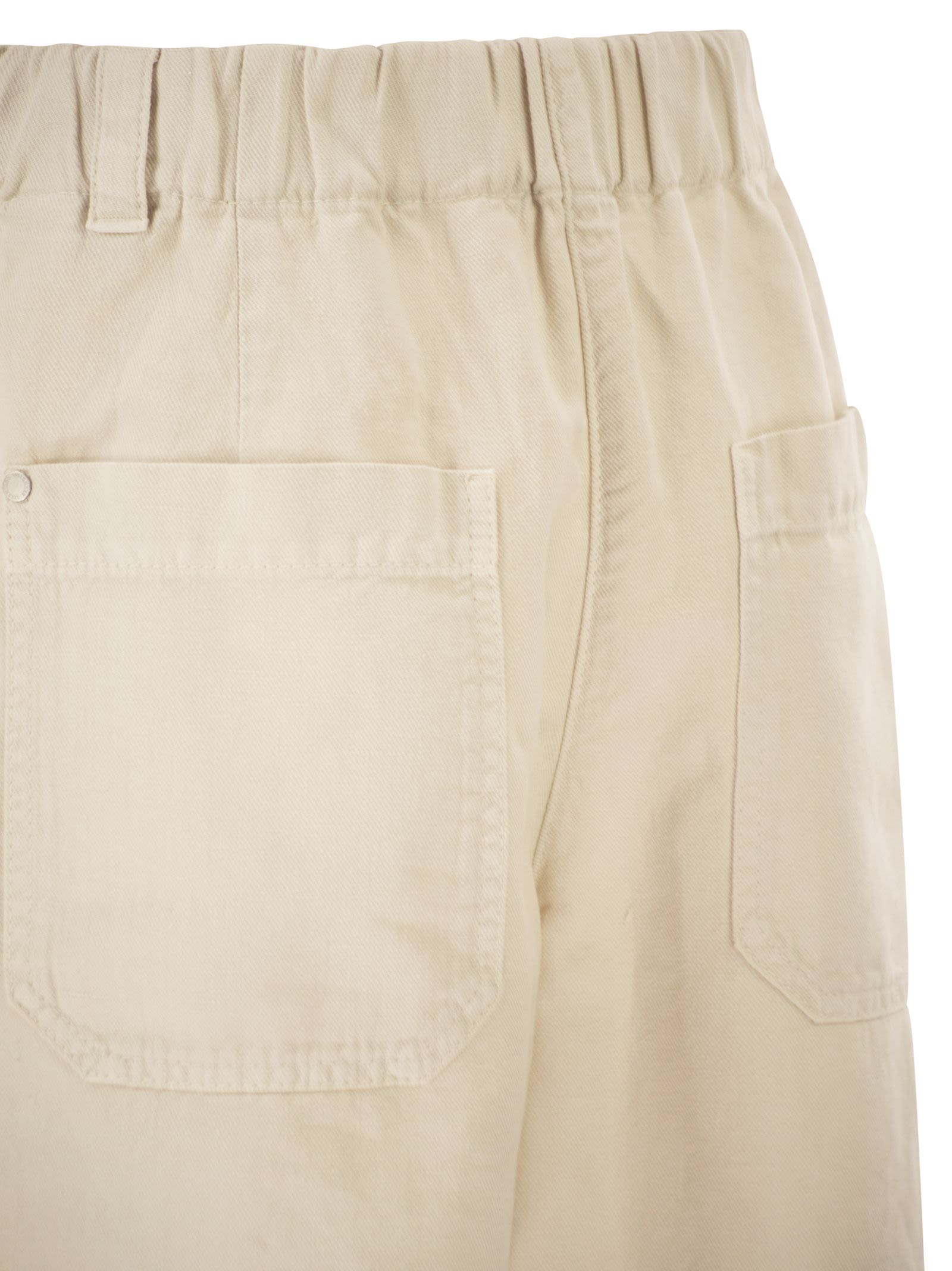 Brunello Cucinelli Women Cotton And Linen Shorts With Jewellery BRUNELLO CUCINELLI
