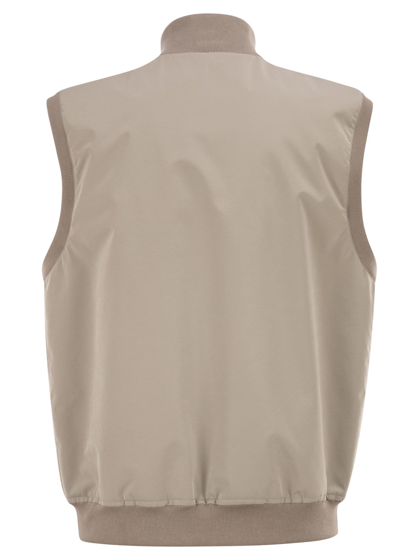 Brunello Cucinelli Men Membrane Nylon Waistcoat With Thermore® Padding BRUNELLO CUCINELLI