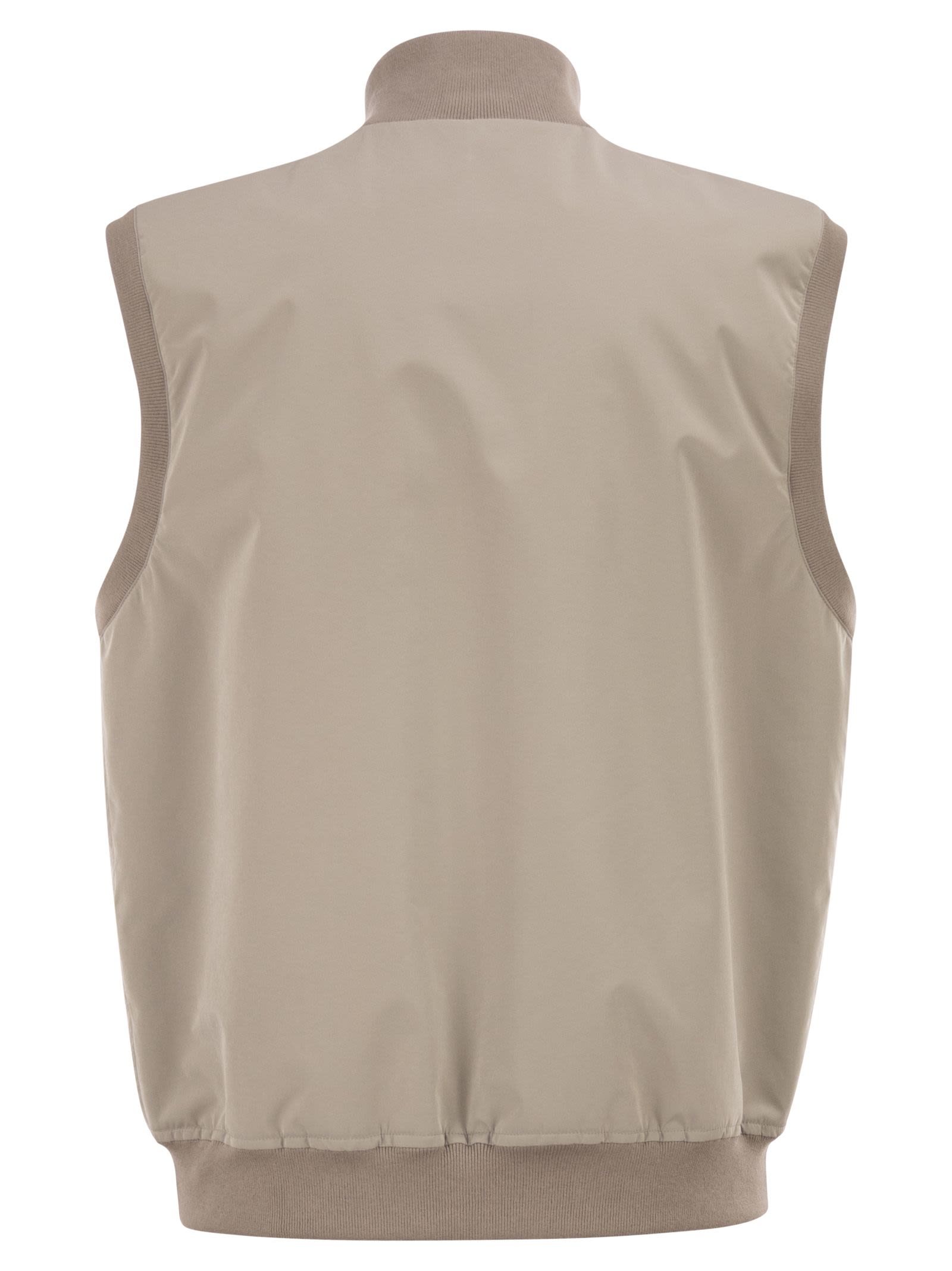 Brunello Cucinelli Men Membrane Nylon Waistcoat With Thermore® Padding BRUNELLO CUCINELLI