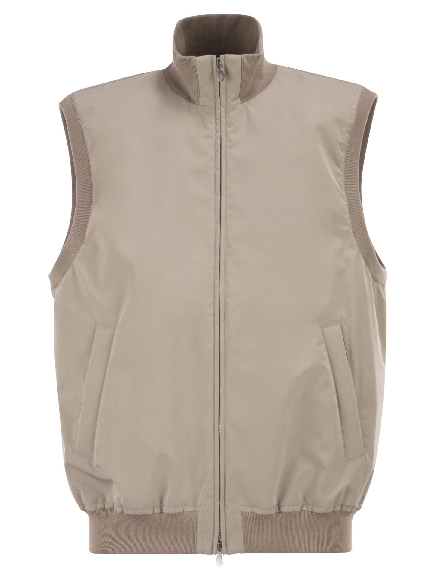 Brunello Cucinelli Men Membrane Nylon Waistcoat With Thermore® Padding BRUNELLO CUCINELLI