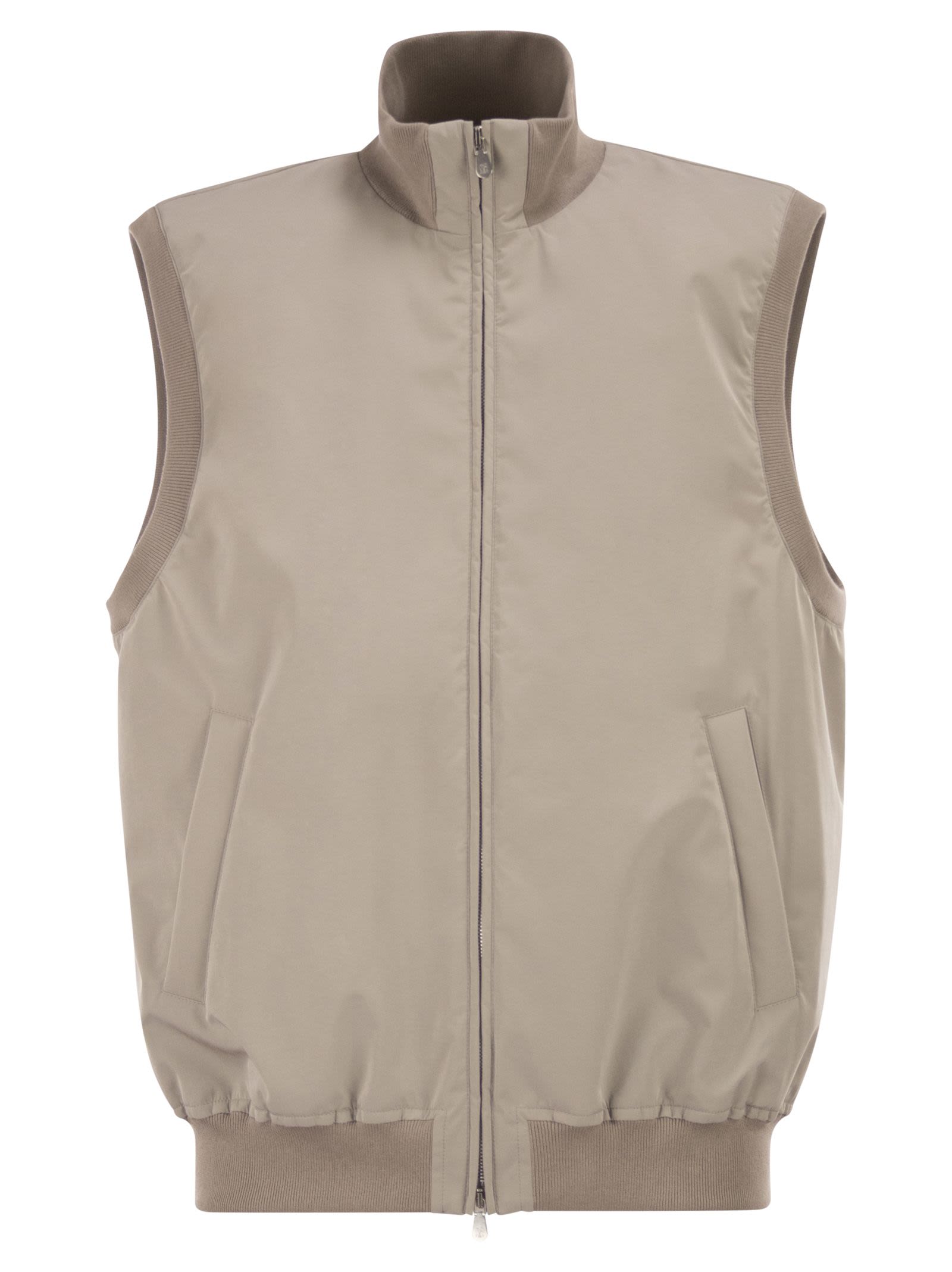 Brunello Cucinelli Men Membrane Nylon Waistcoat With Thermore® Padding BRUNELLO CUCINELLI