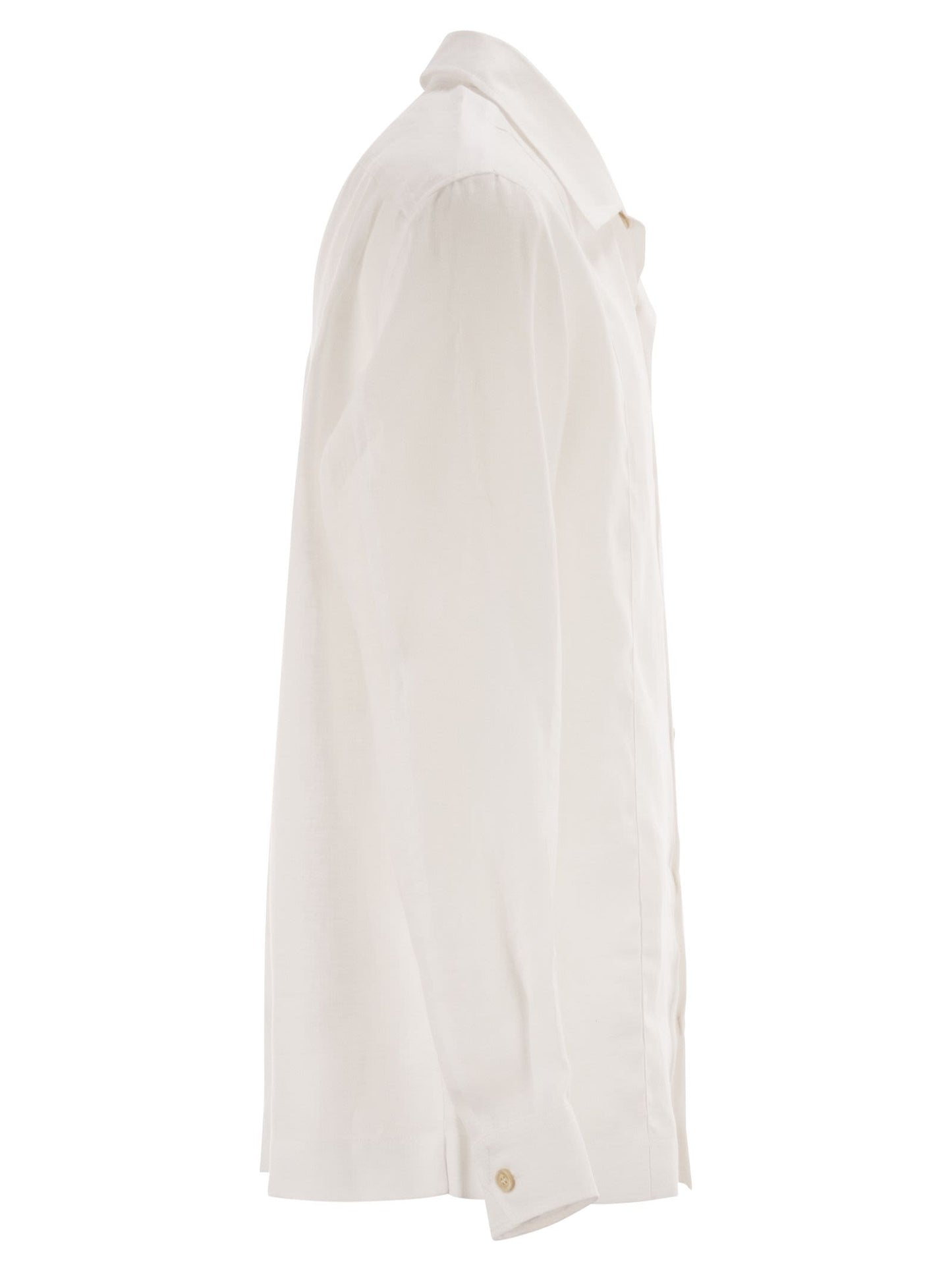 Brunello Cucinelli Men Pure Linen Shirt BRUNELLO CUCINELLI