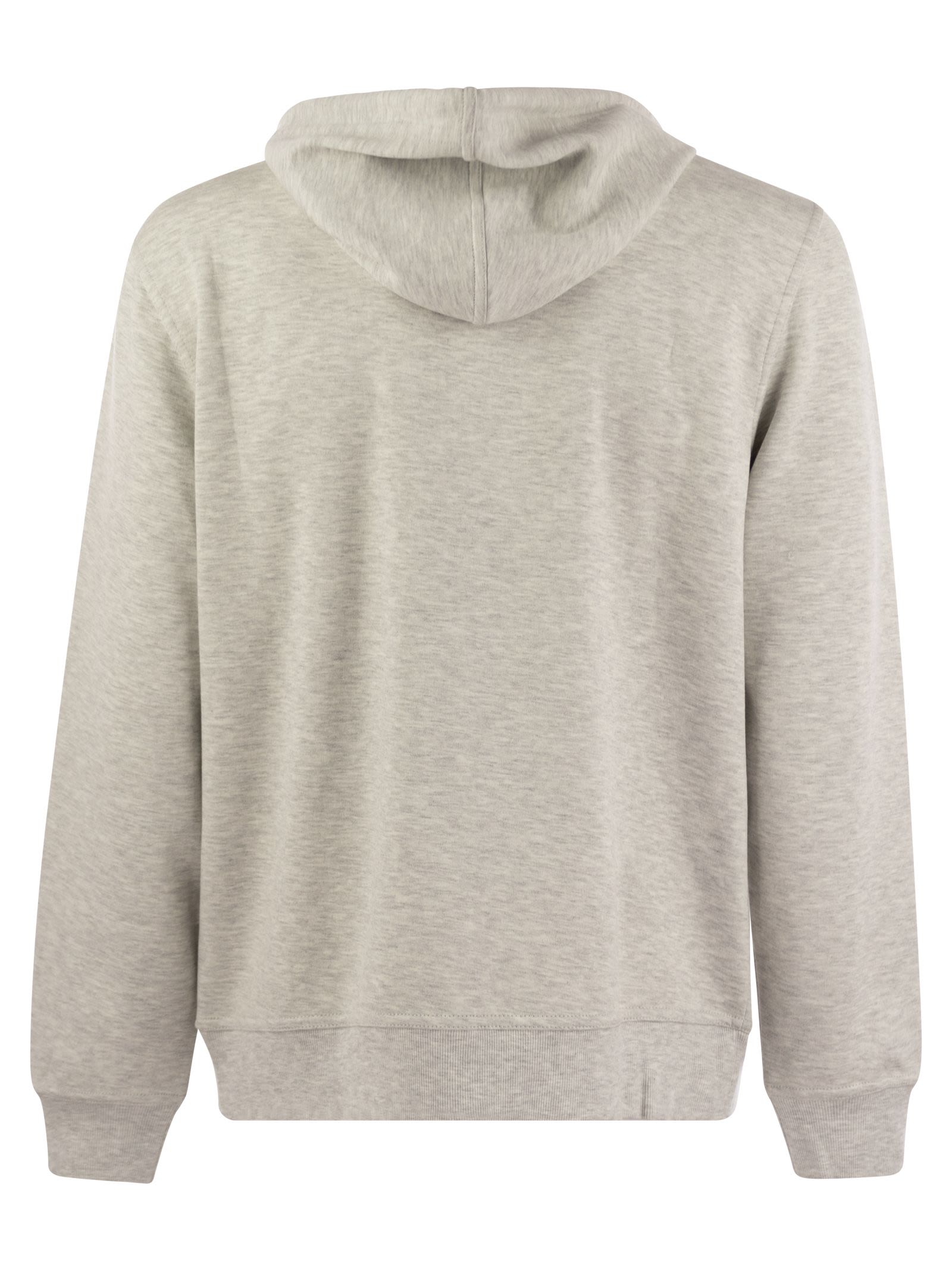 Brunello Cucinelli Men Cotton, Cashmere And Silk Fleece Zipped Topwear BRUNELLO CUCINELLI