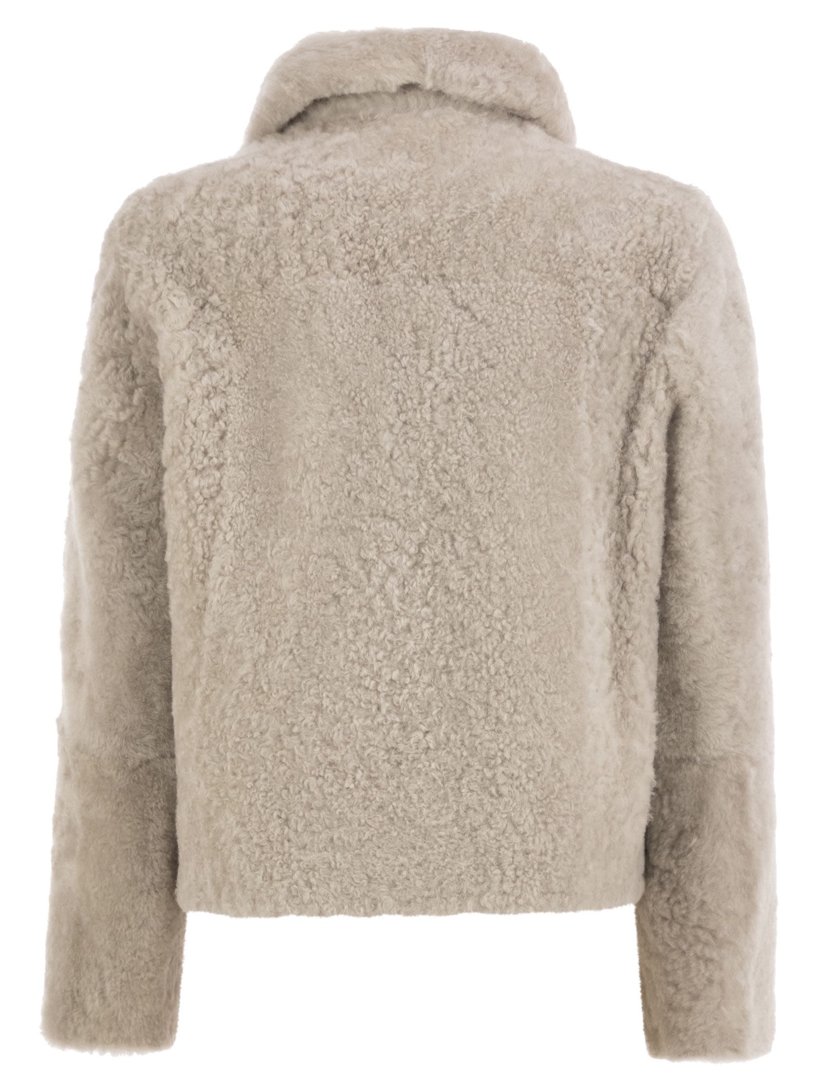 Brunello Cucinelli Women Double-Breasted Shearling Jacket BRUNELLO CUCINELLI