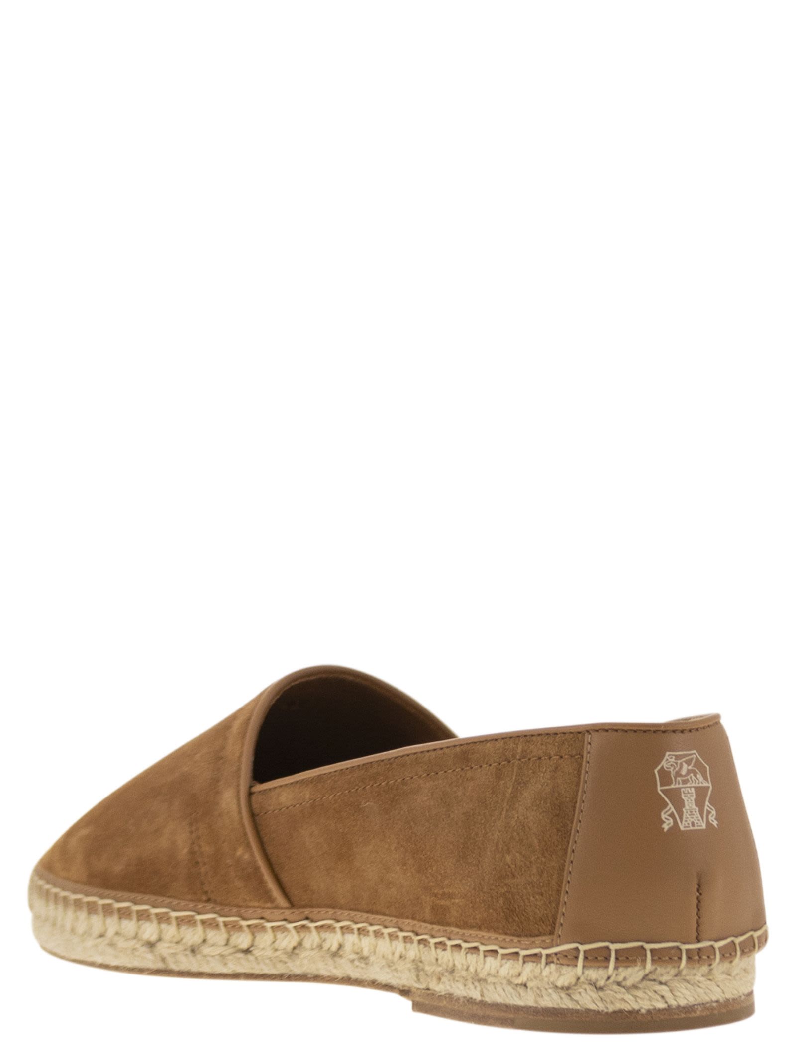 Brunello Cucinelli Men Washed Suede Espadrilles With Beading BRUNELLO CUCINELLI