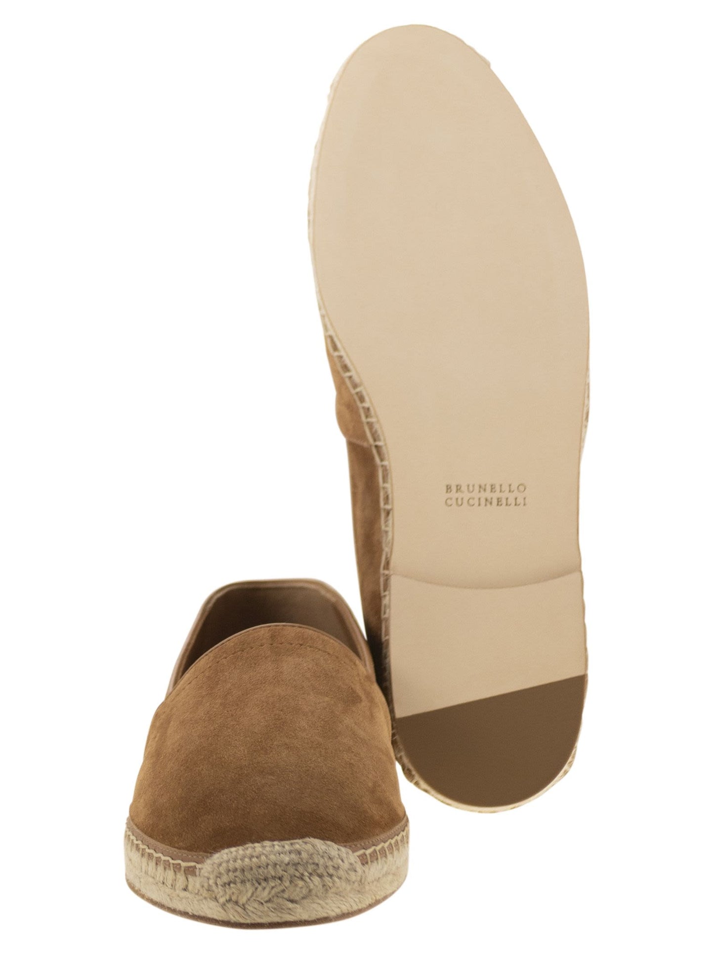 Brunello Cucinelli Men Washed Suede Espadrilles With Beading BRUNELLO CUCINELLI