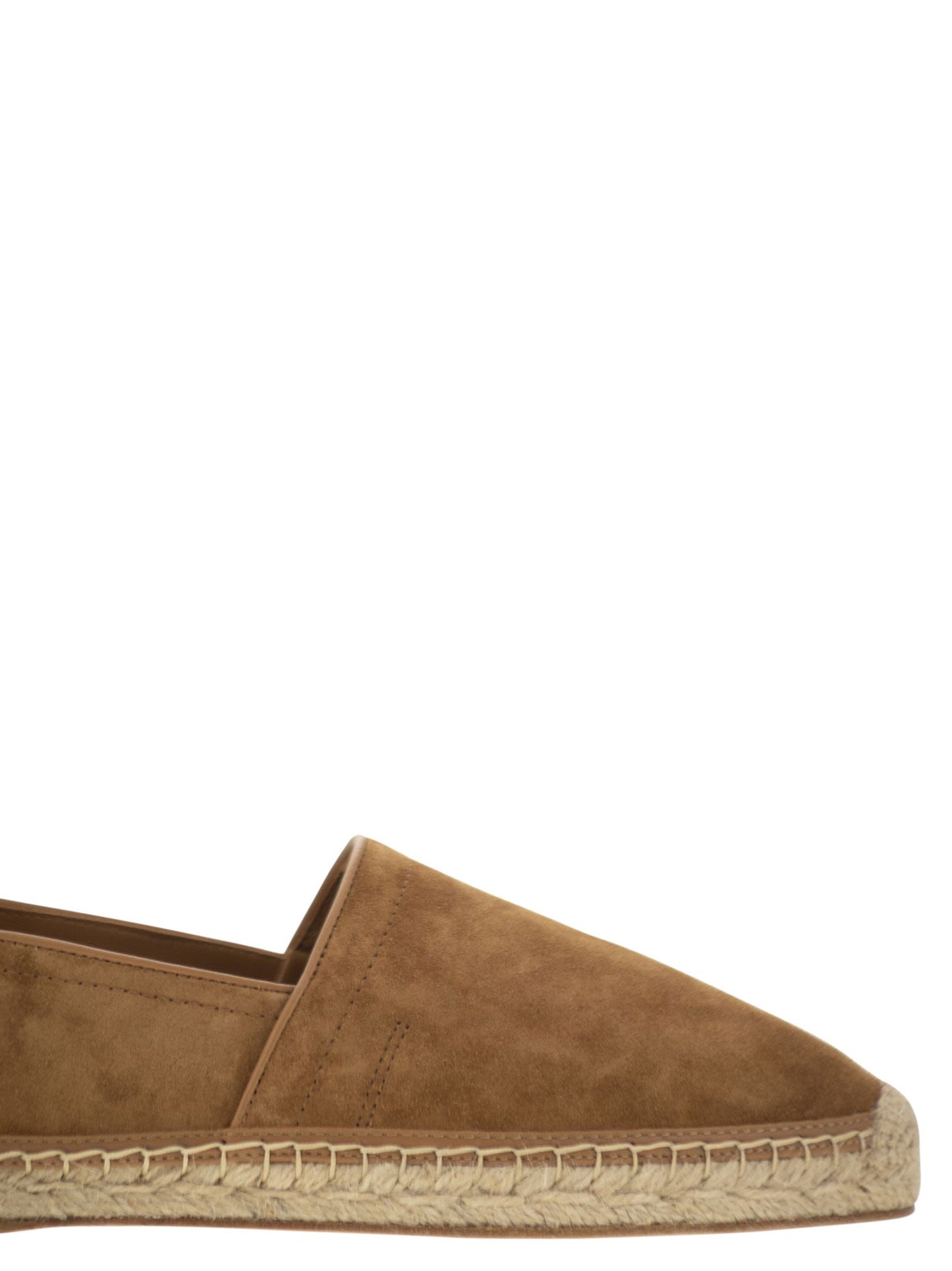 Brunello Cucinelli Men Washed Suede Espadrilles With Beading BRUNELLO CUCINELLI