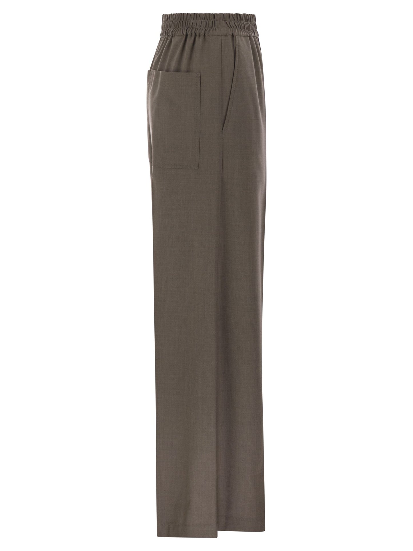 Brunello Cucinelli Women Tropical Luxury Wool Loose Trousers BRUNELLO CUCINELLI