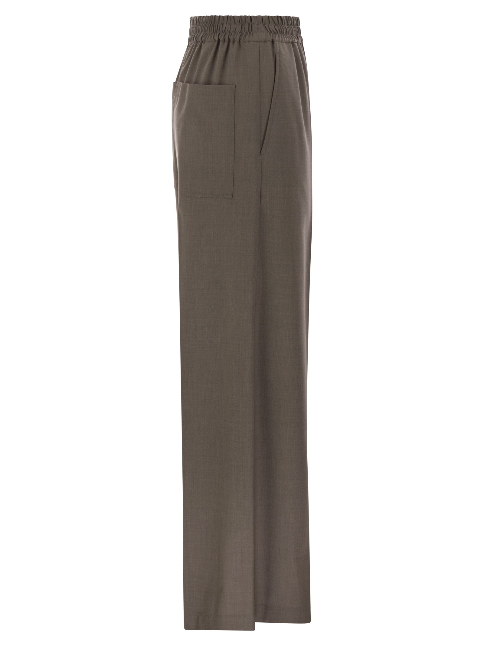 Brunello Cucinelli Women Tropical Luxury Wool Loose Trousers BRUNELLO CUCINELLI
