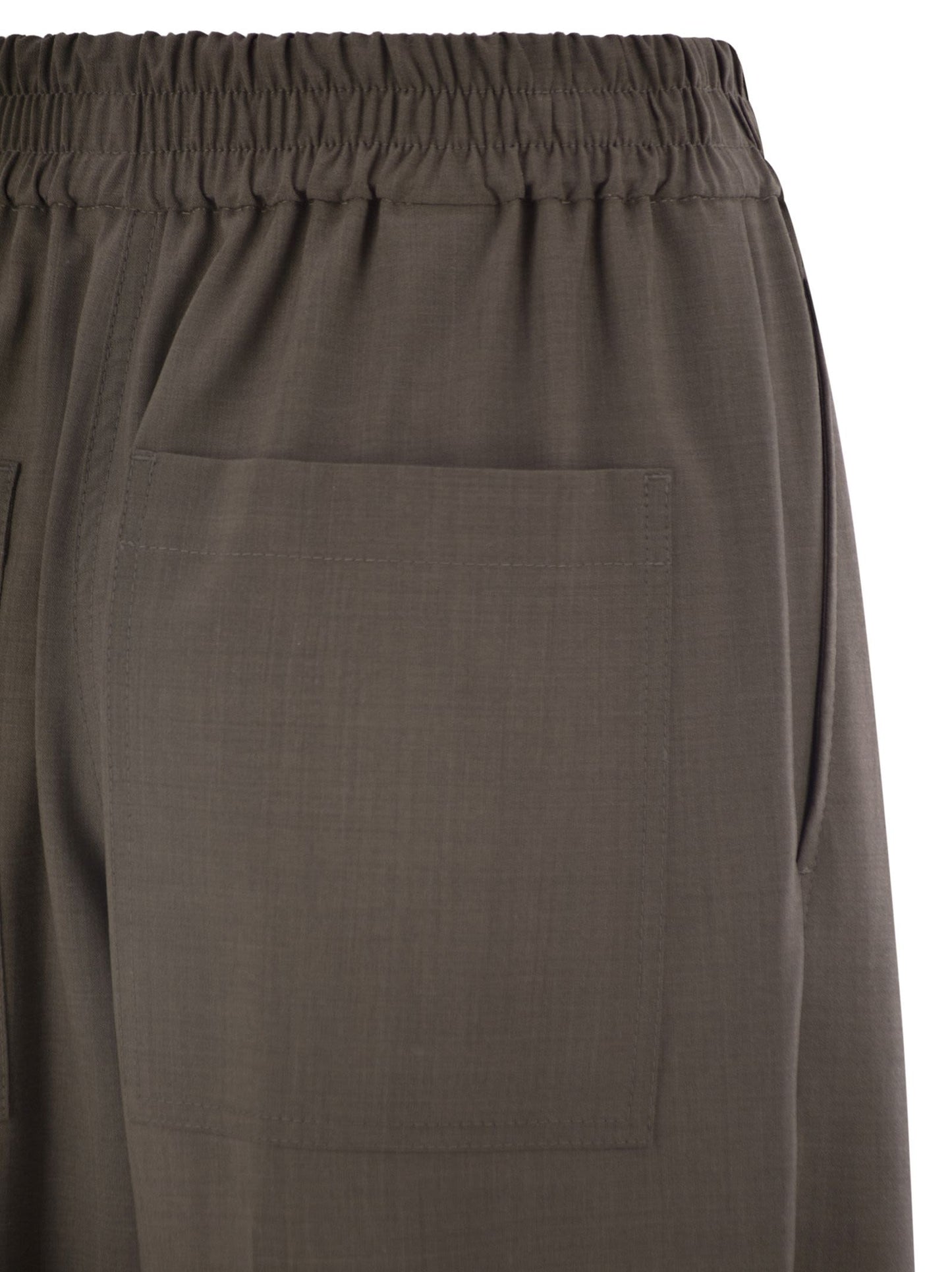 Brunello Cucinelli Women Tropical Luxury Wool Loose Trousers BRUNELLO CUCINELLI