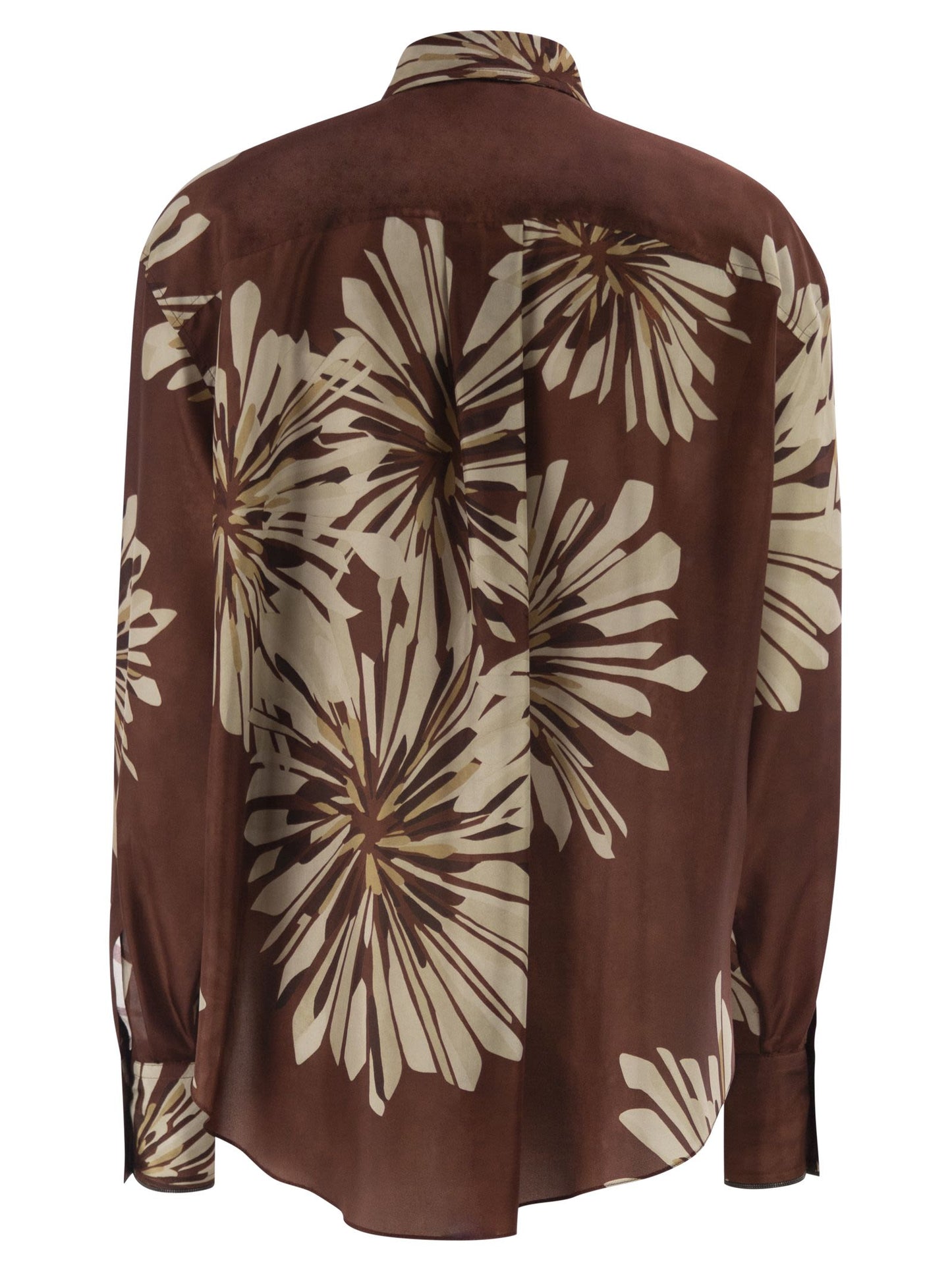 Brunello Cucinelli Women Silk Shirt With Floral Print BRUNELLO CUCINELLI