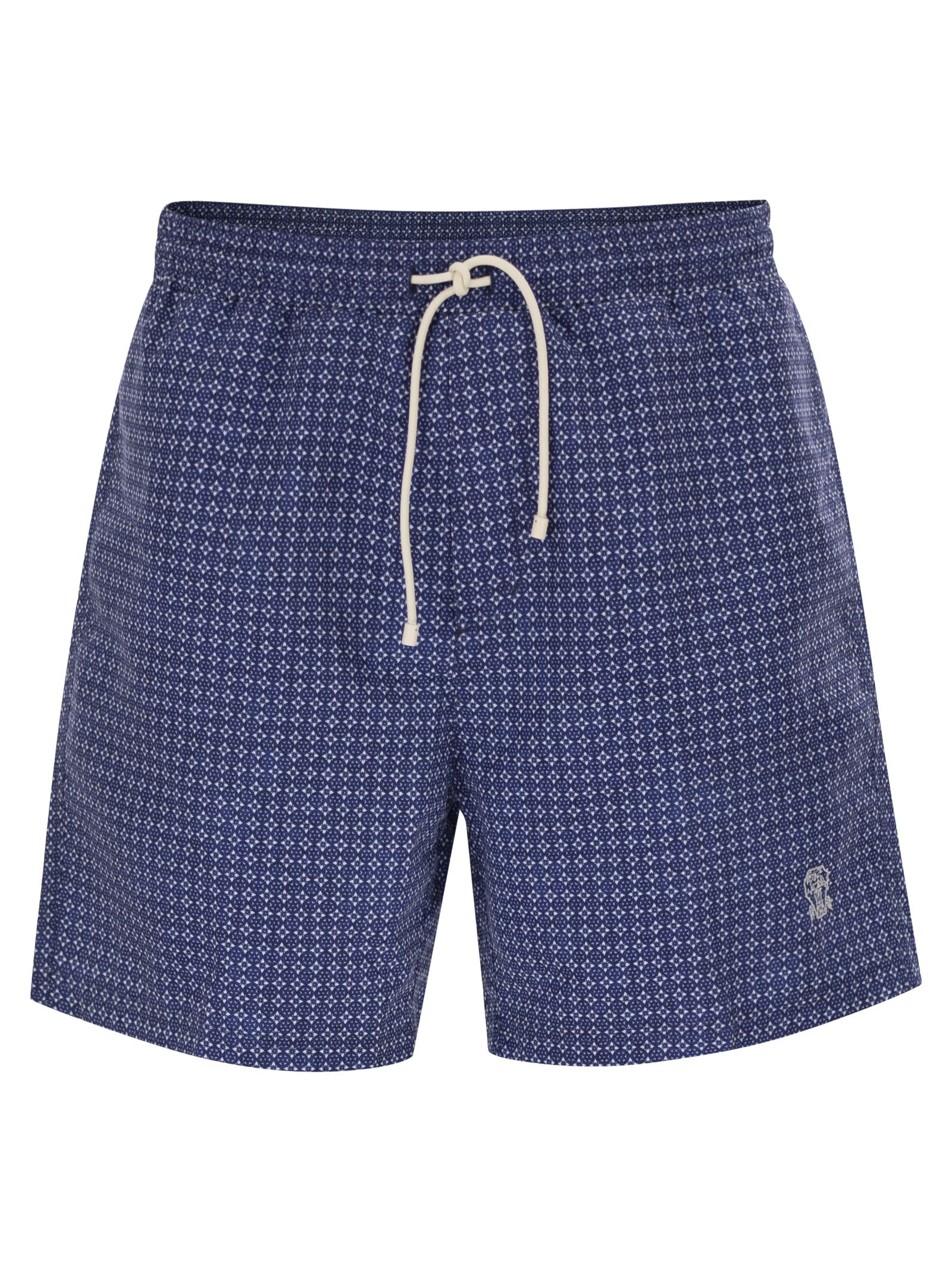 Brunello Cucinelli Men Nylon Swimsuit With Floral Print BRUNELLO CUCINELLI
