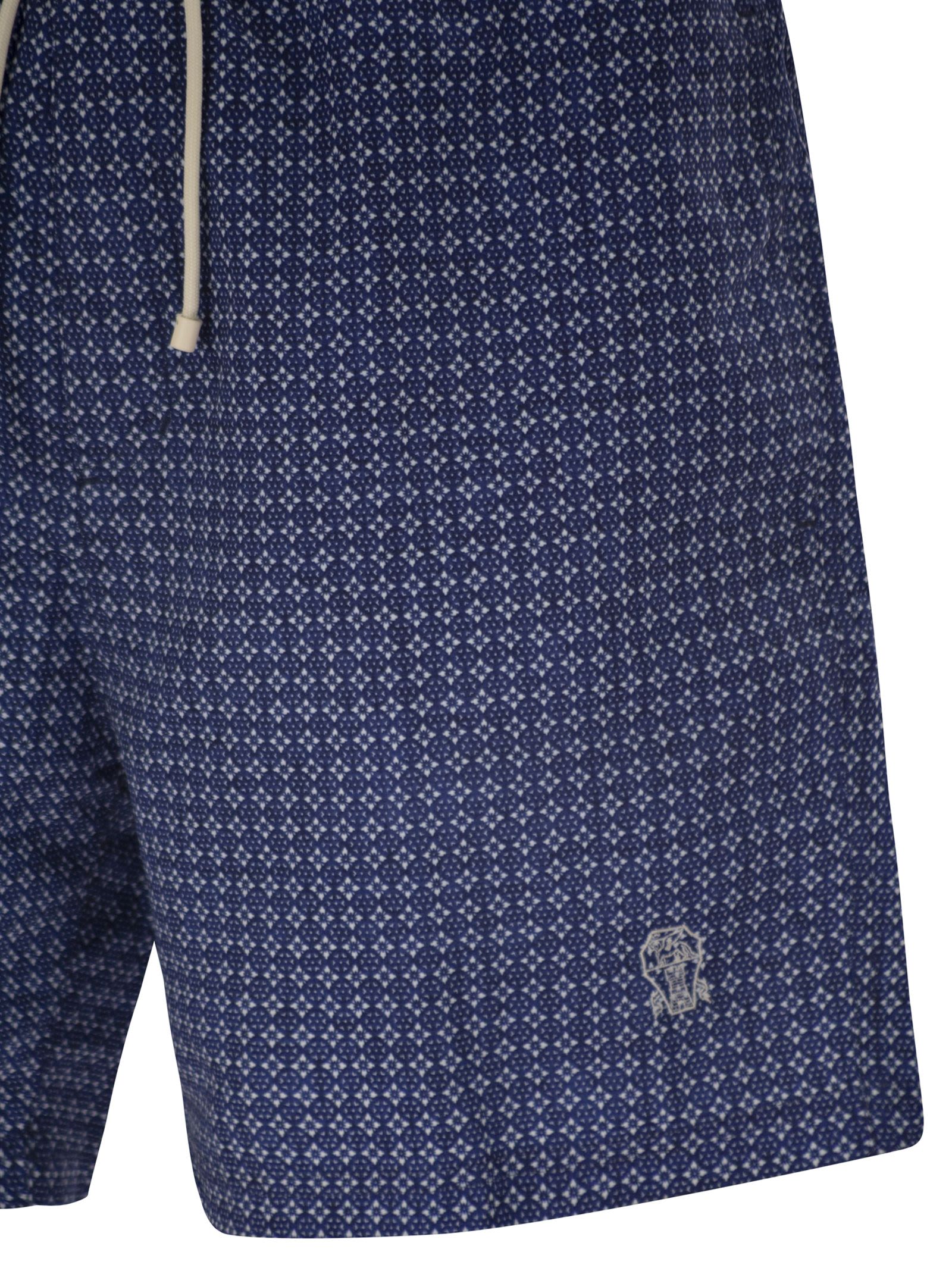 Brunello Cucinelli Men Nylon Swimsuit With Floral Print BRUNELLO CUCINELLI