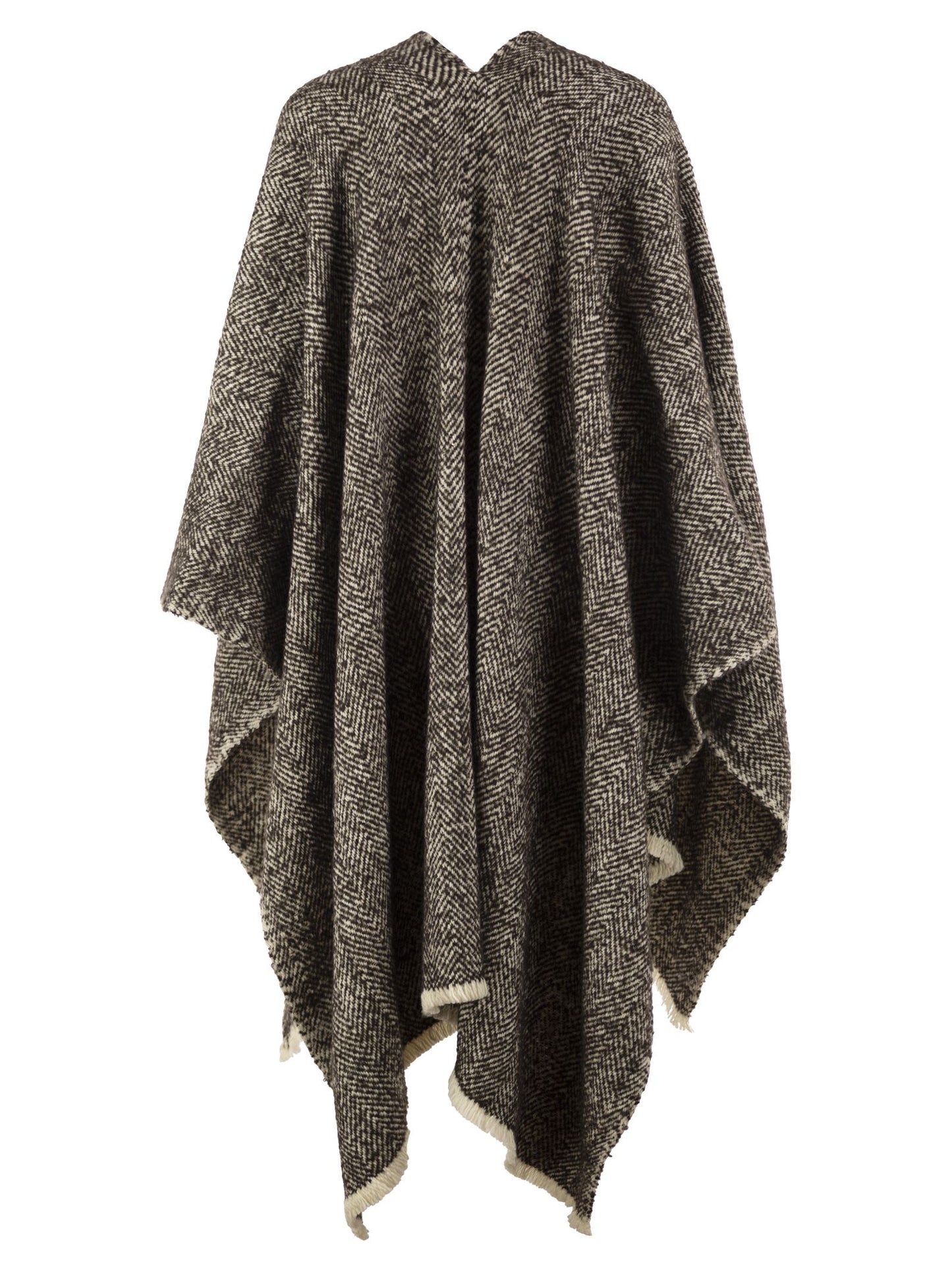 Brunello Cucinelli Women Herringbone Wool, Cashmere And Alpaca Cape BRUNELLO CUCINELLI
